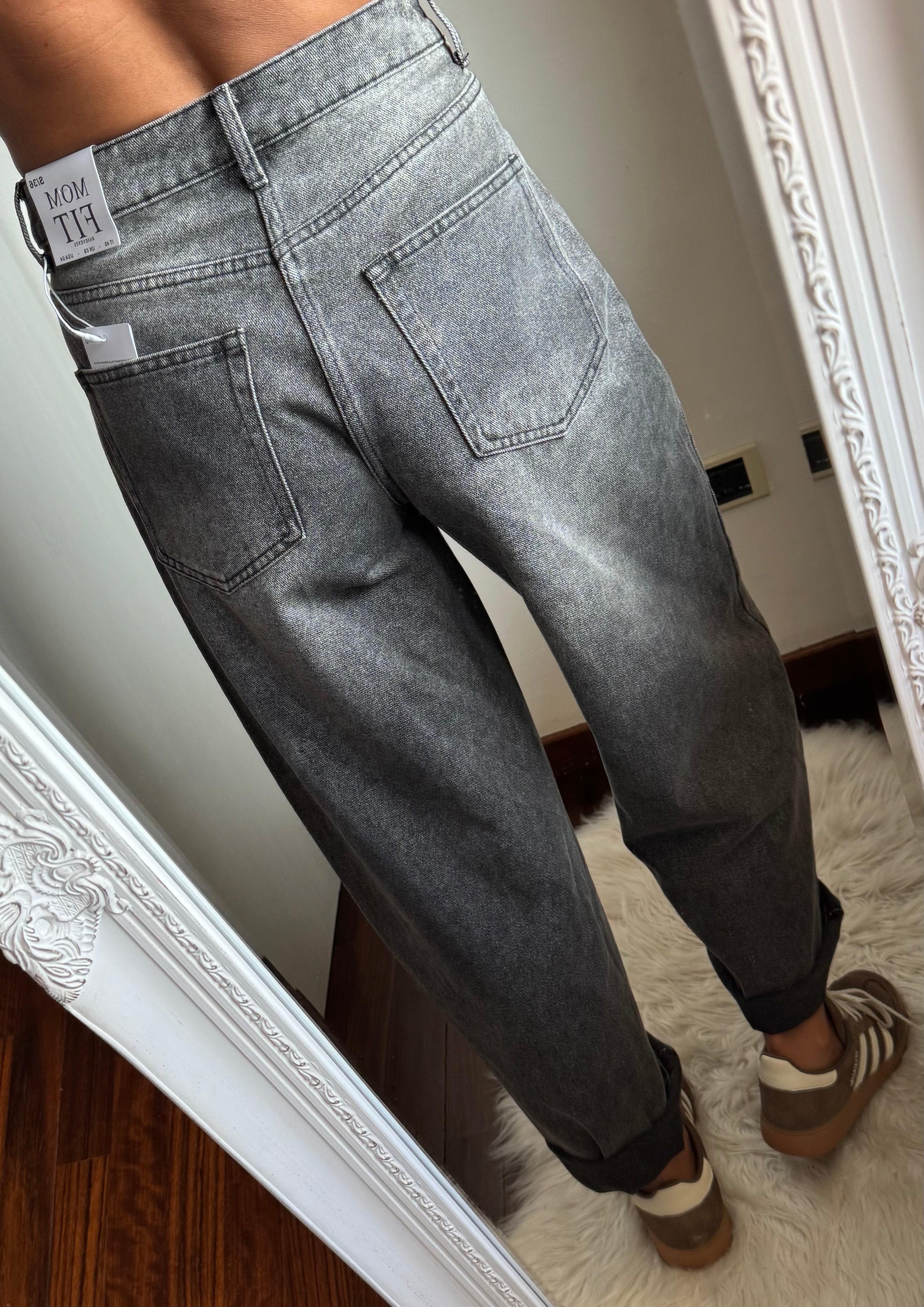 Jeans MOM FIT BLACK