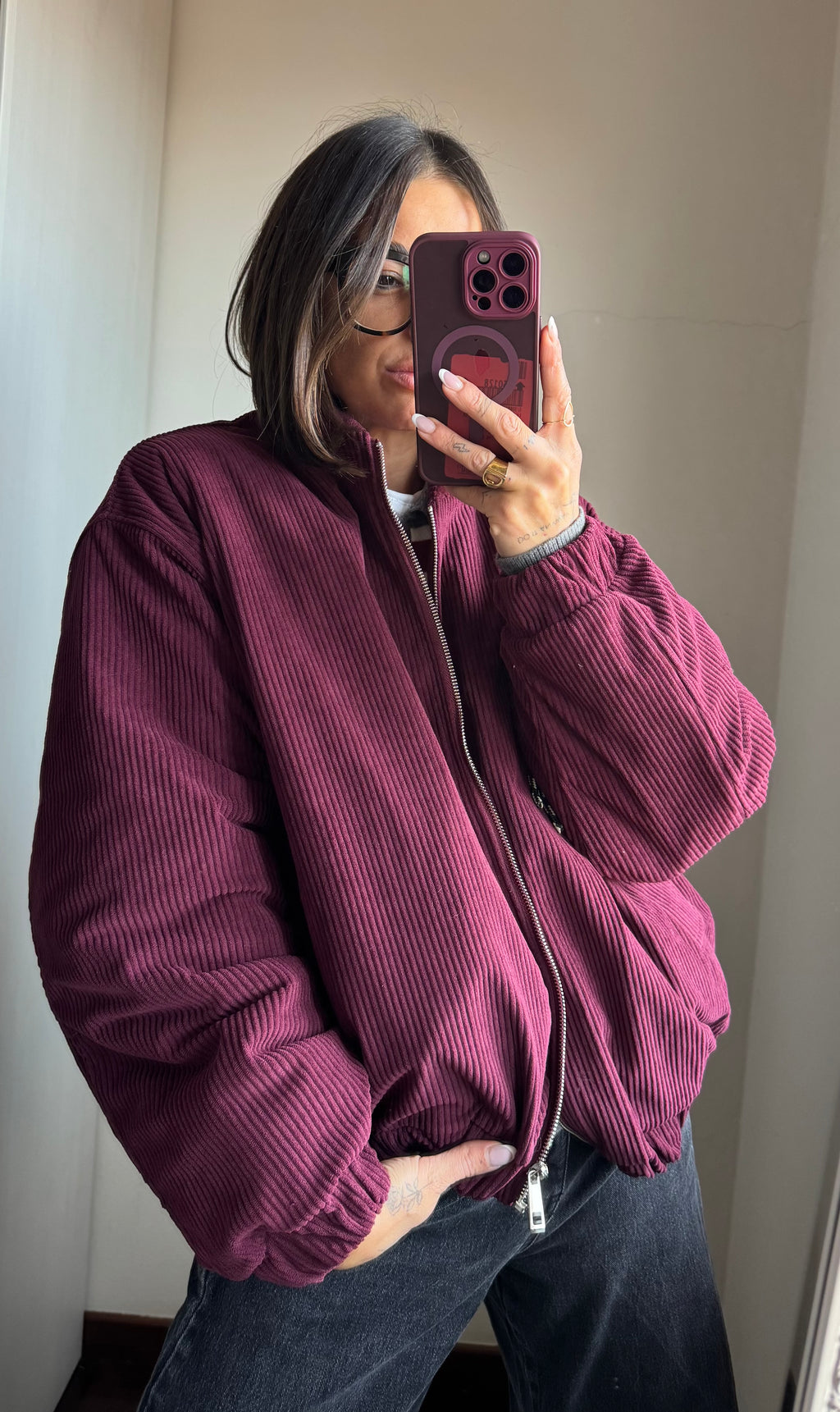 Bomber velluto Lumina