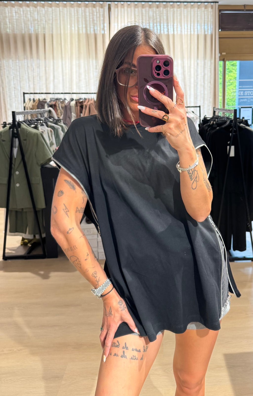 T-shirt zip Lumina