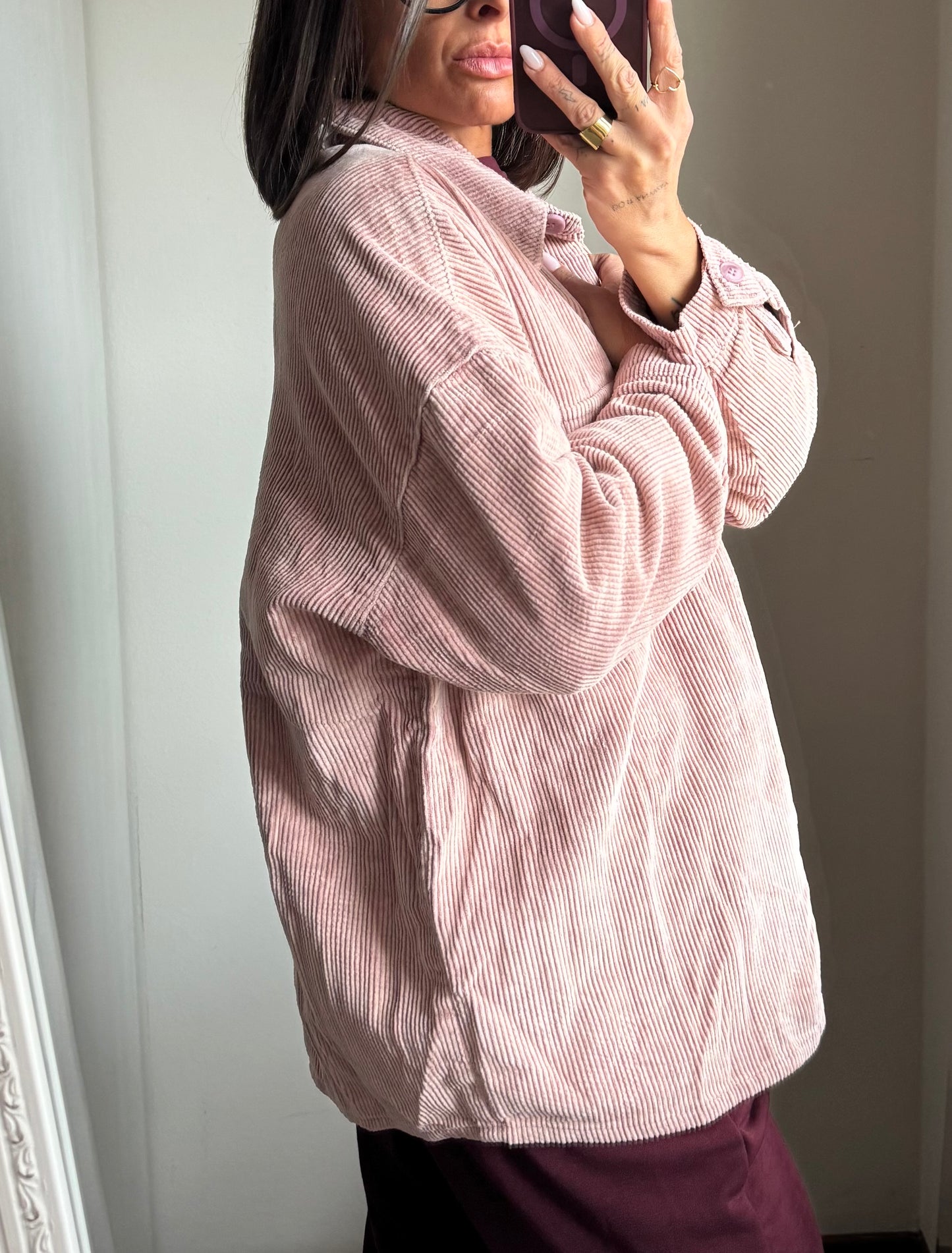 Giacca a camicia in velluto