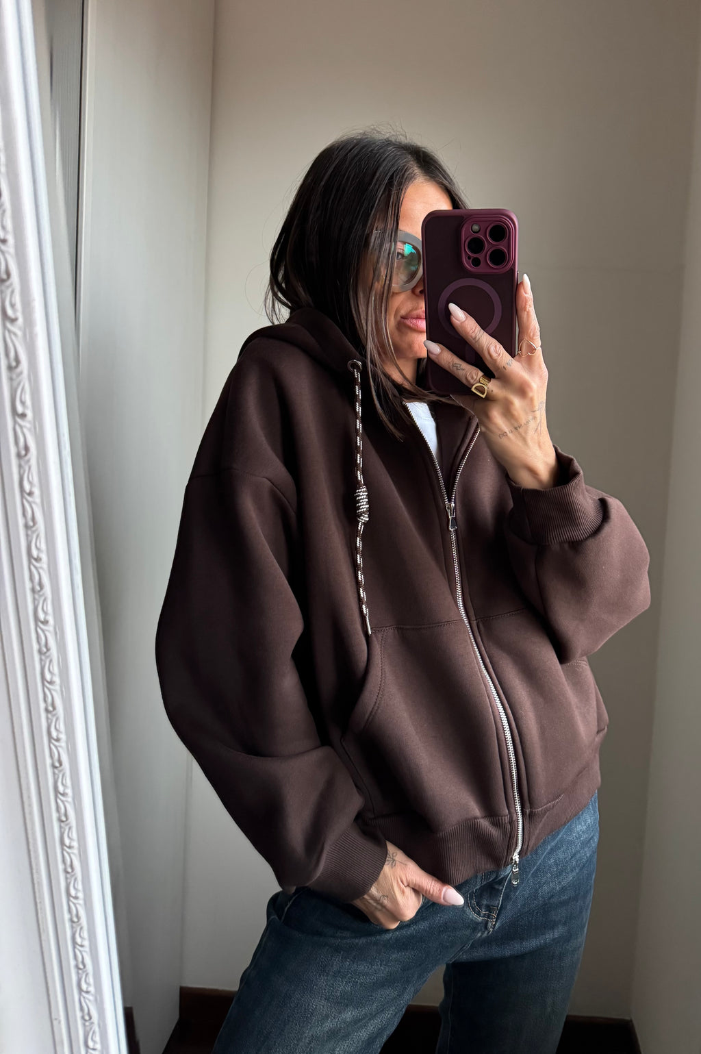 Felpa con zip Lumina