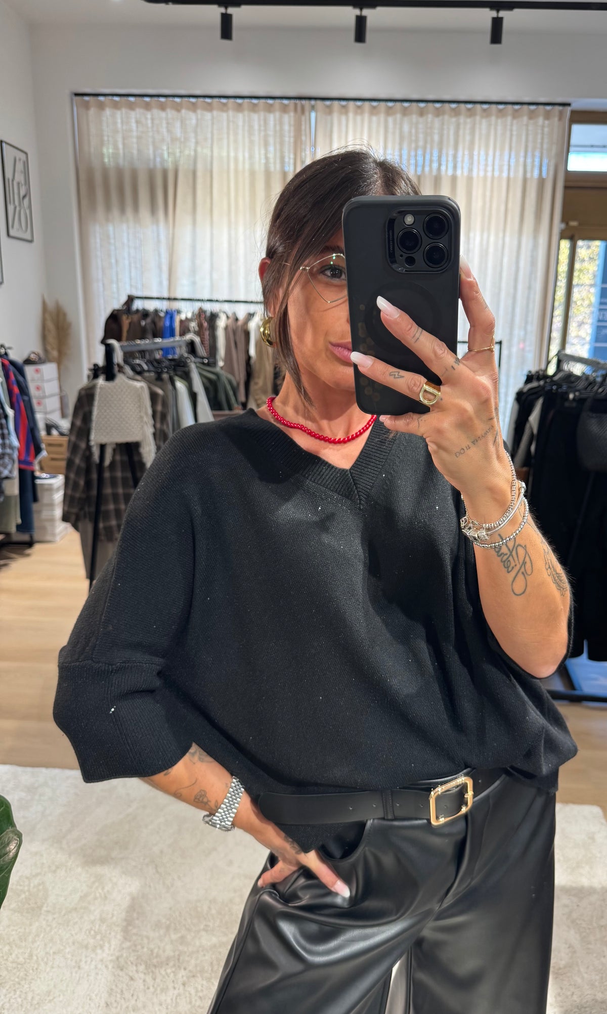 Maglioncino scollo a V oversize