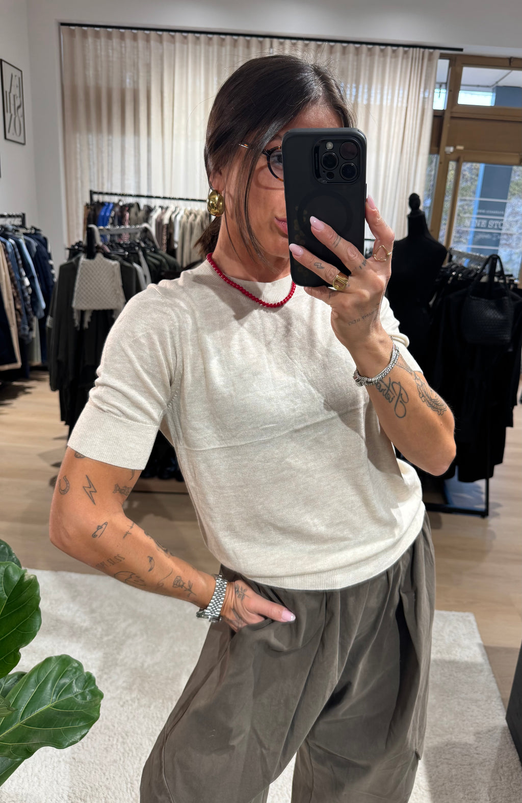 Maglia in filo mezza manica