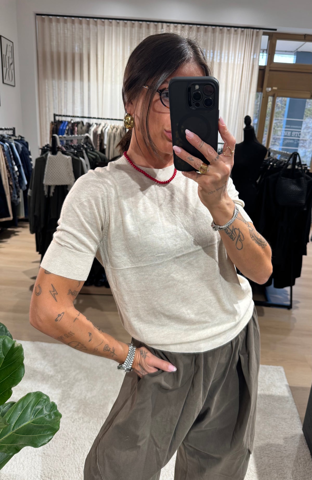 Maglia in filo mezza manica