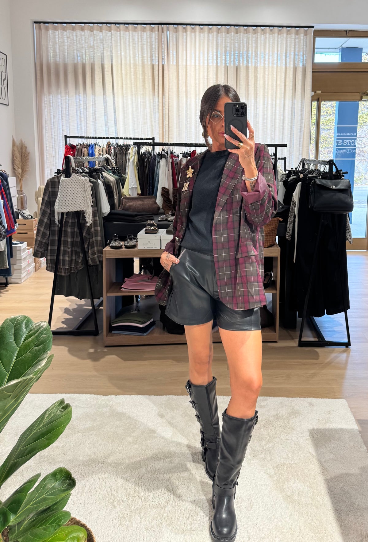 Shorts in ecopelle