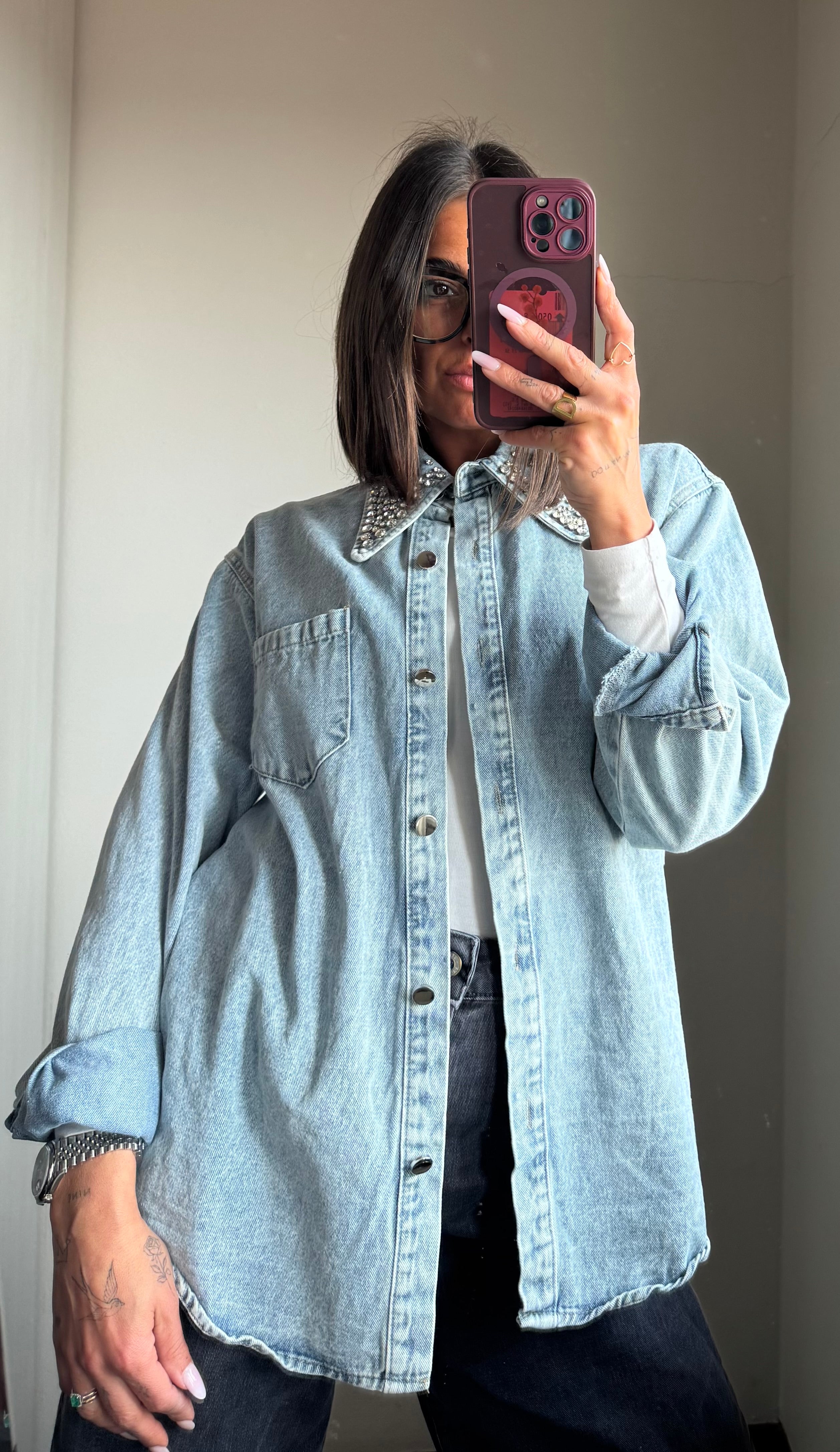 Giacca a camicia bijoux