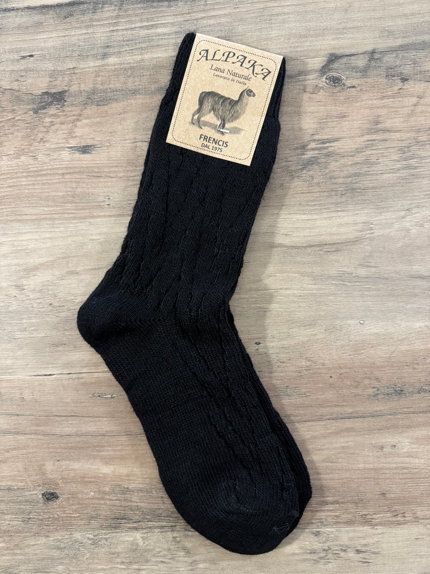 Calzino alpaka intrecciato