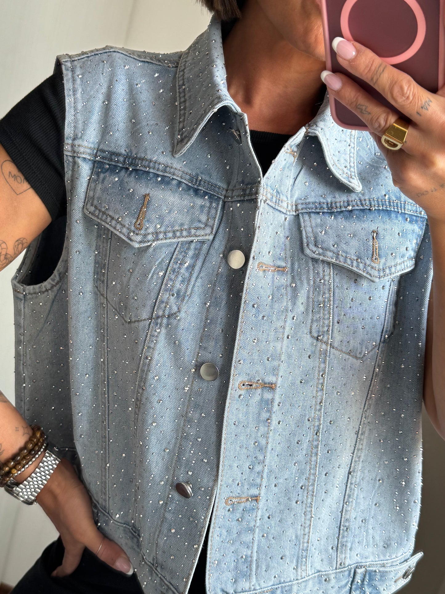 Gilet strass