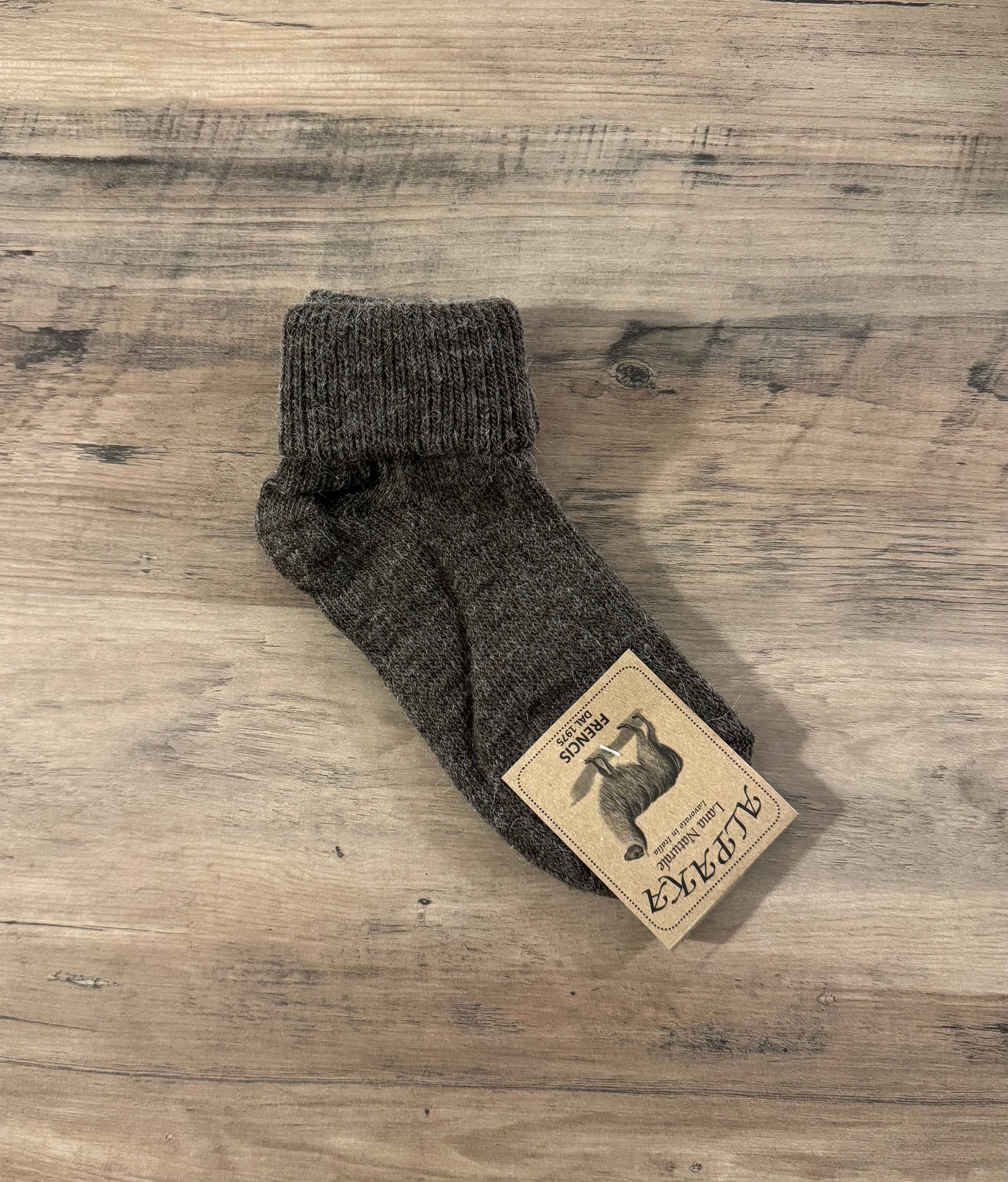 Calzino alpaka con risvolto