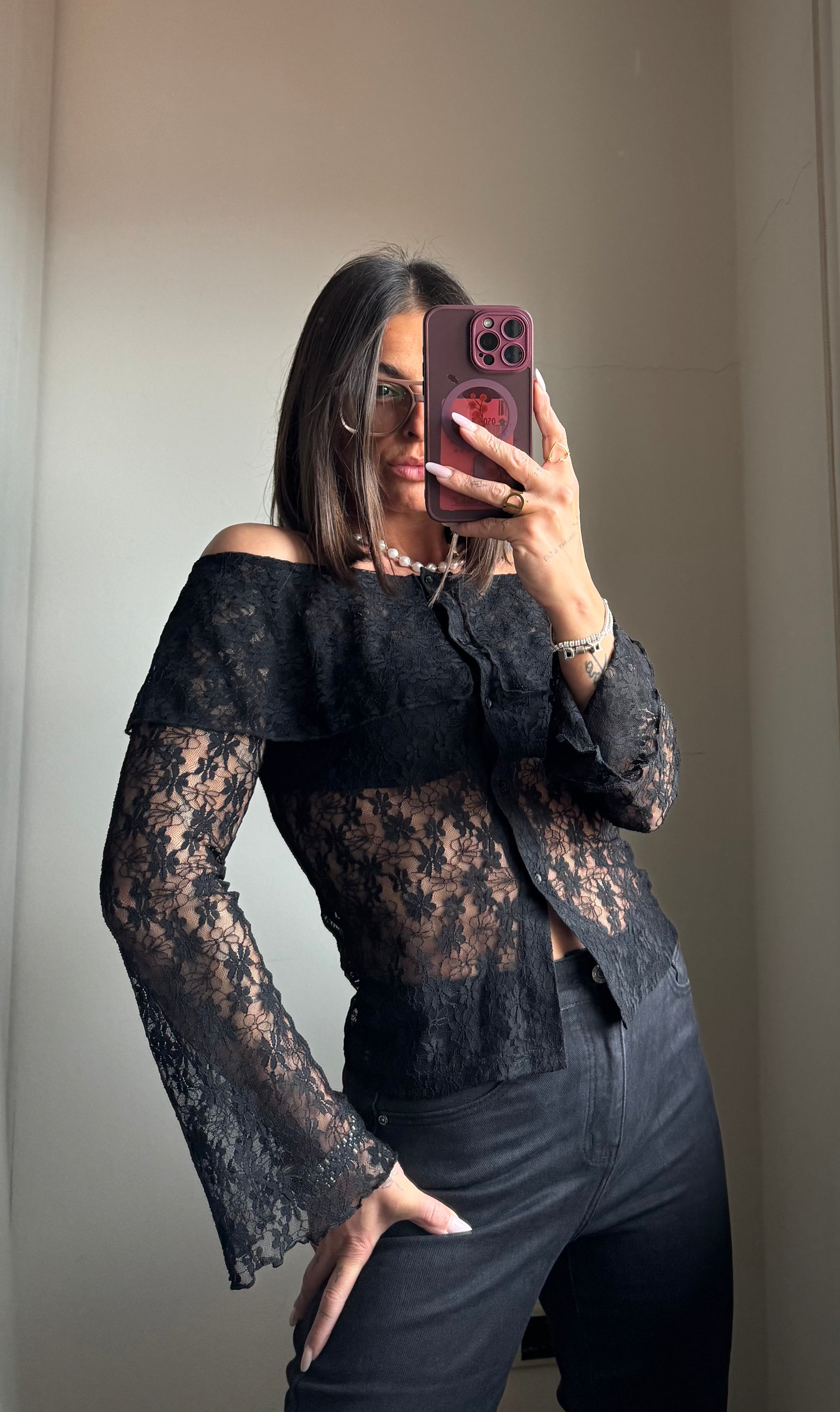 Blusa in pizzo Lumina