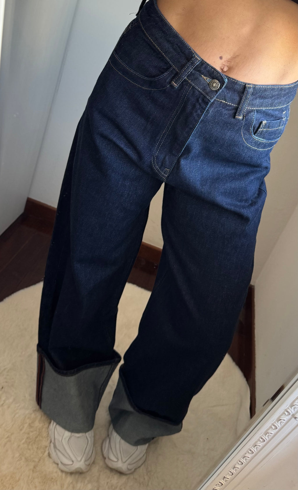 Jeans con risvolto Lumina