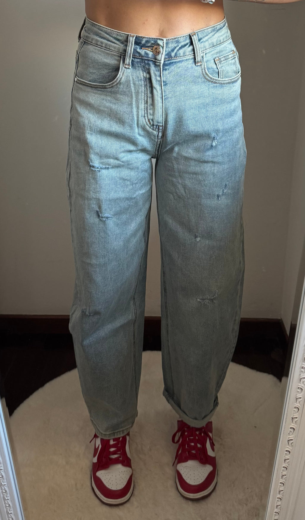Jeans MOMFIT strappi