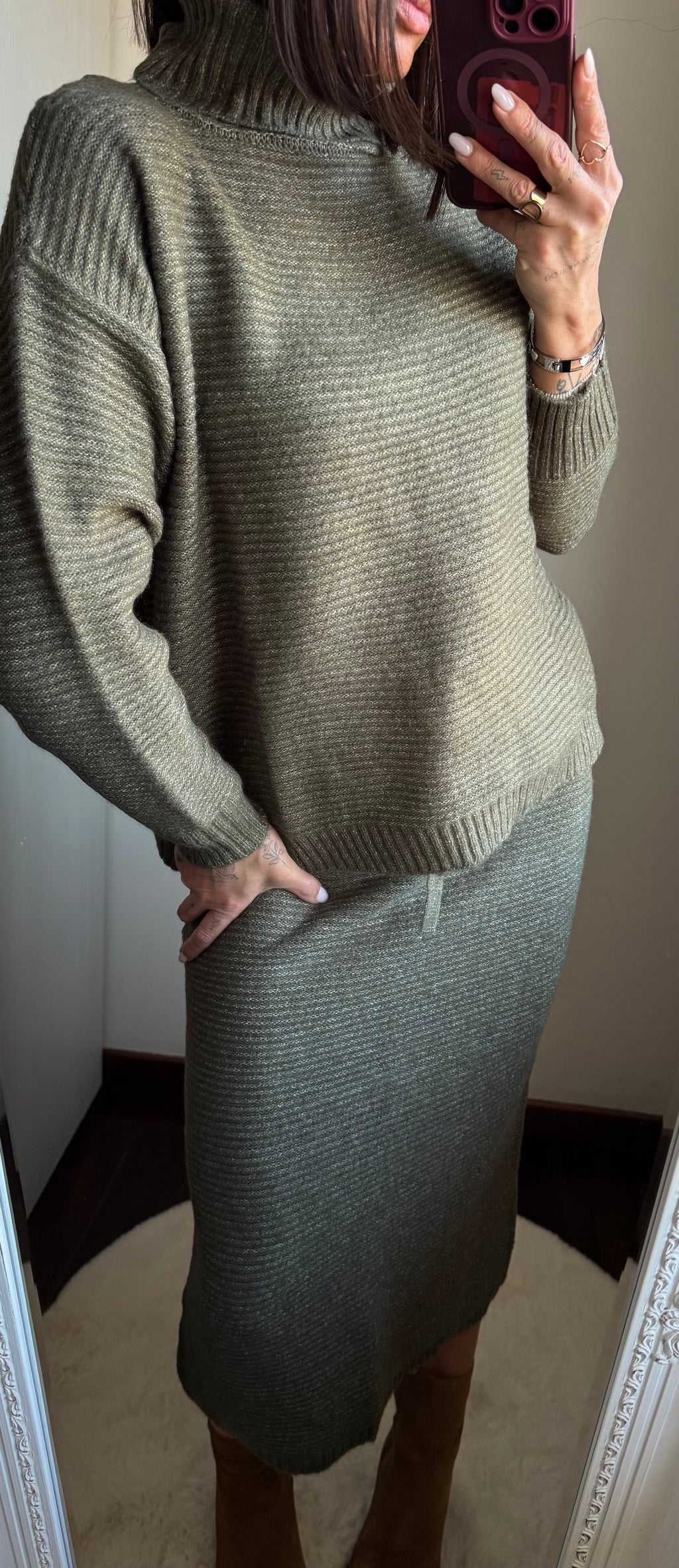 Gonna in maglia muffin