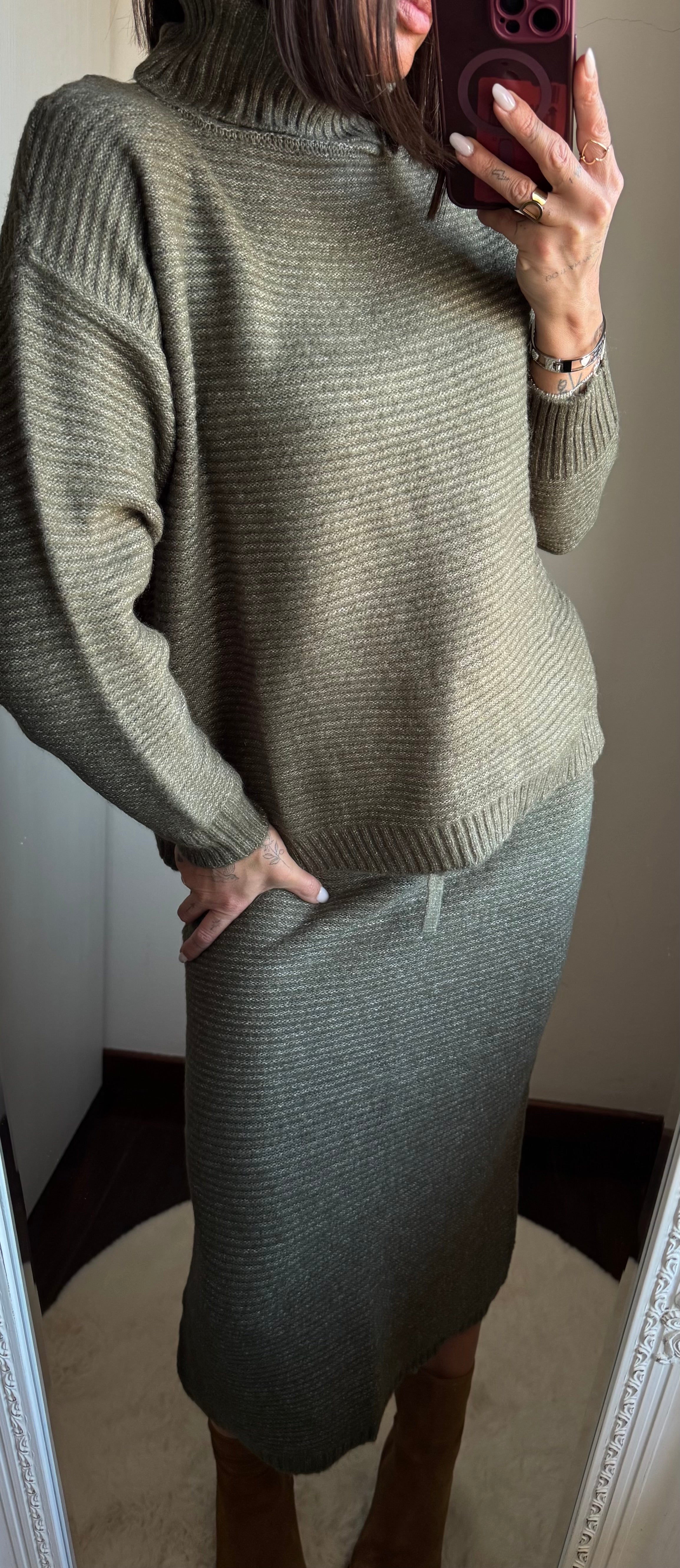 Gonna in maglia muffin