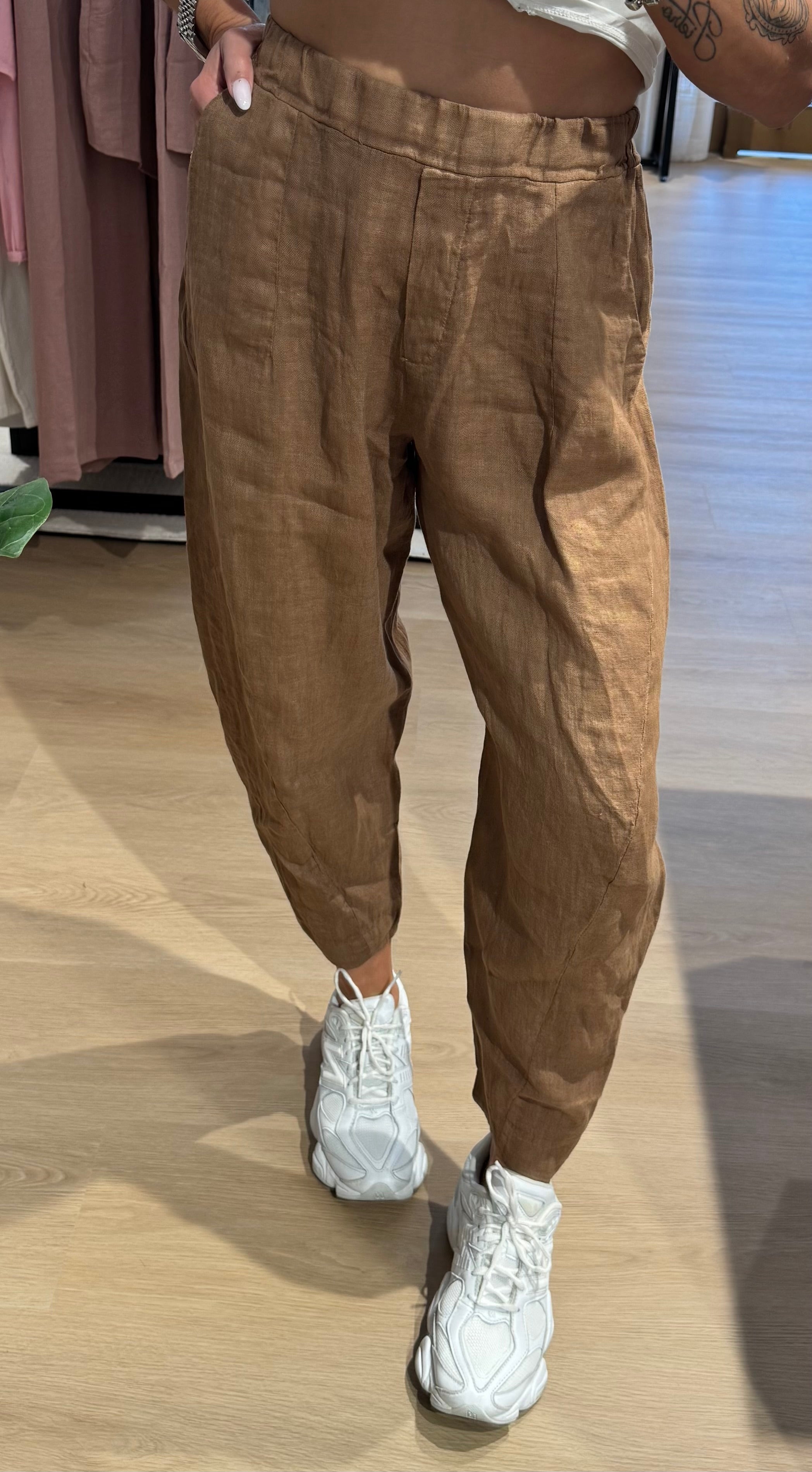 Pantalone queen lino