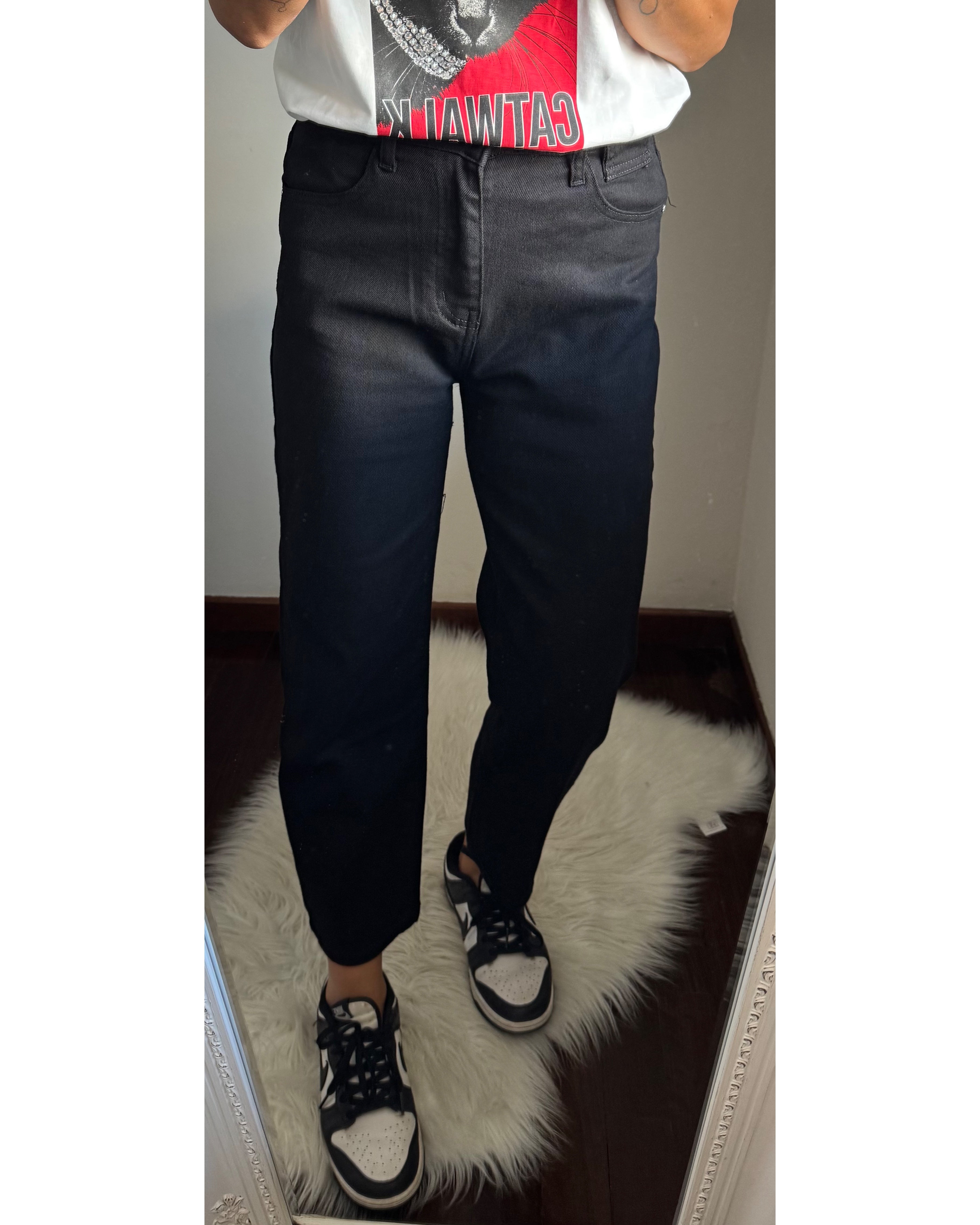 Jeans MOM nero