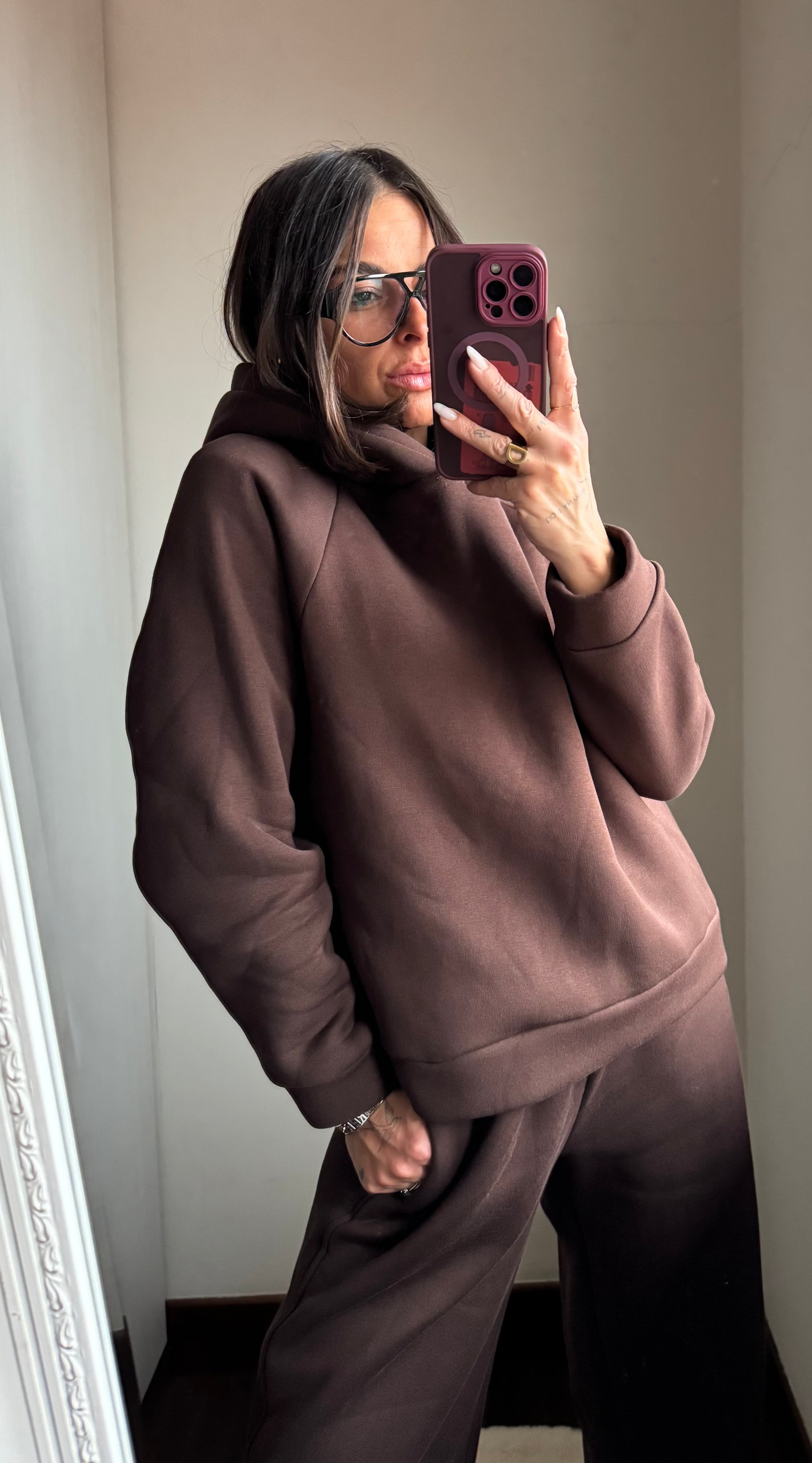 Coordinato tuta felpato