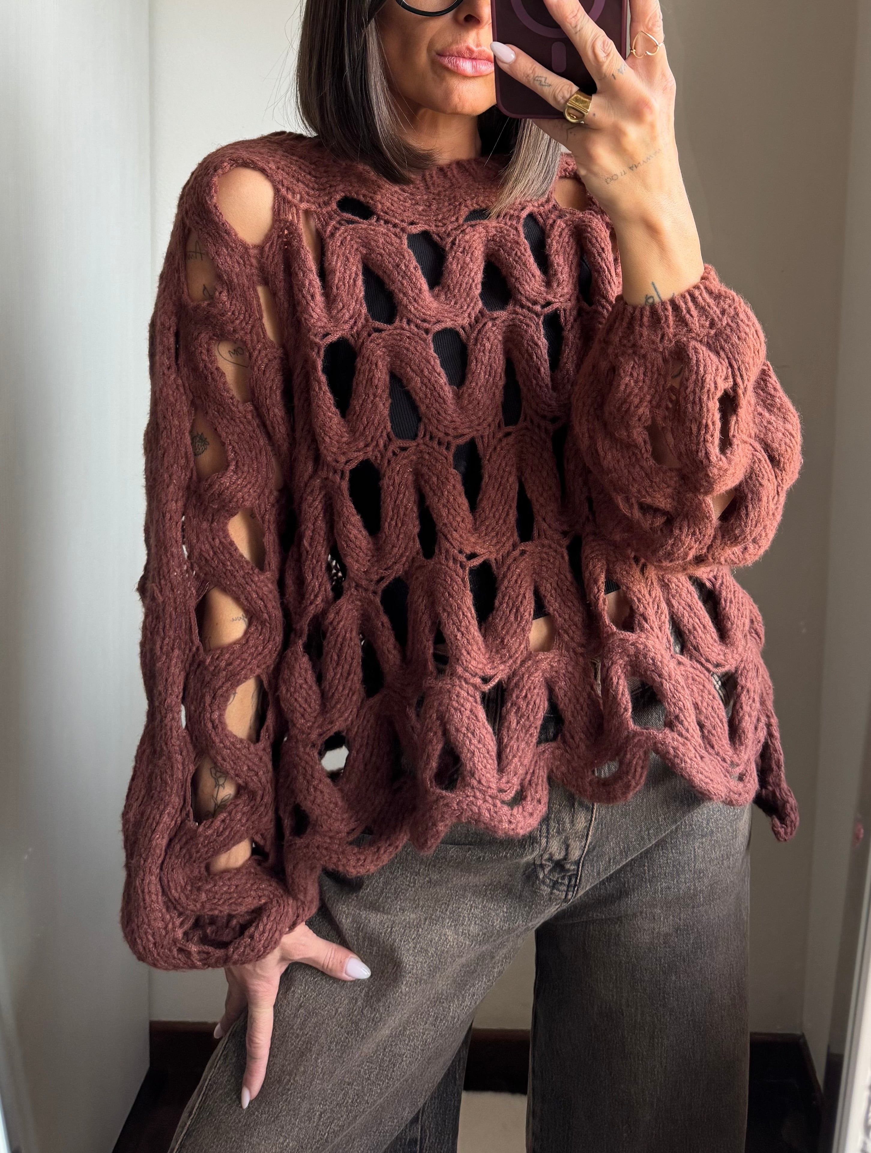 Pullover traforato Altamira