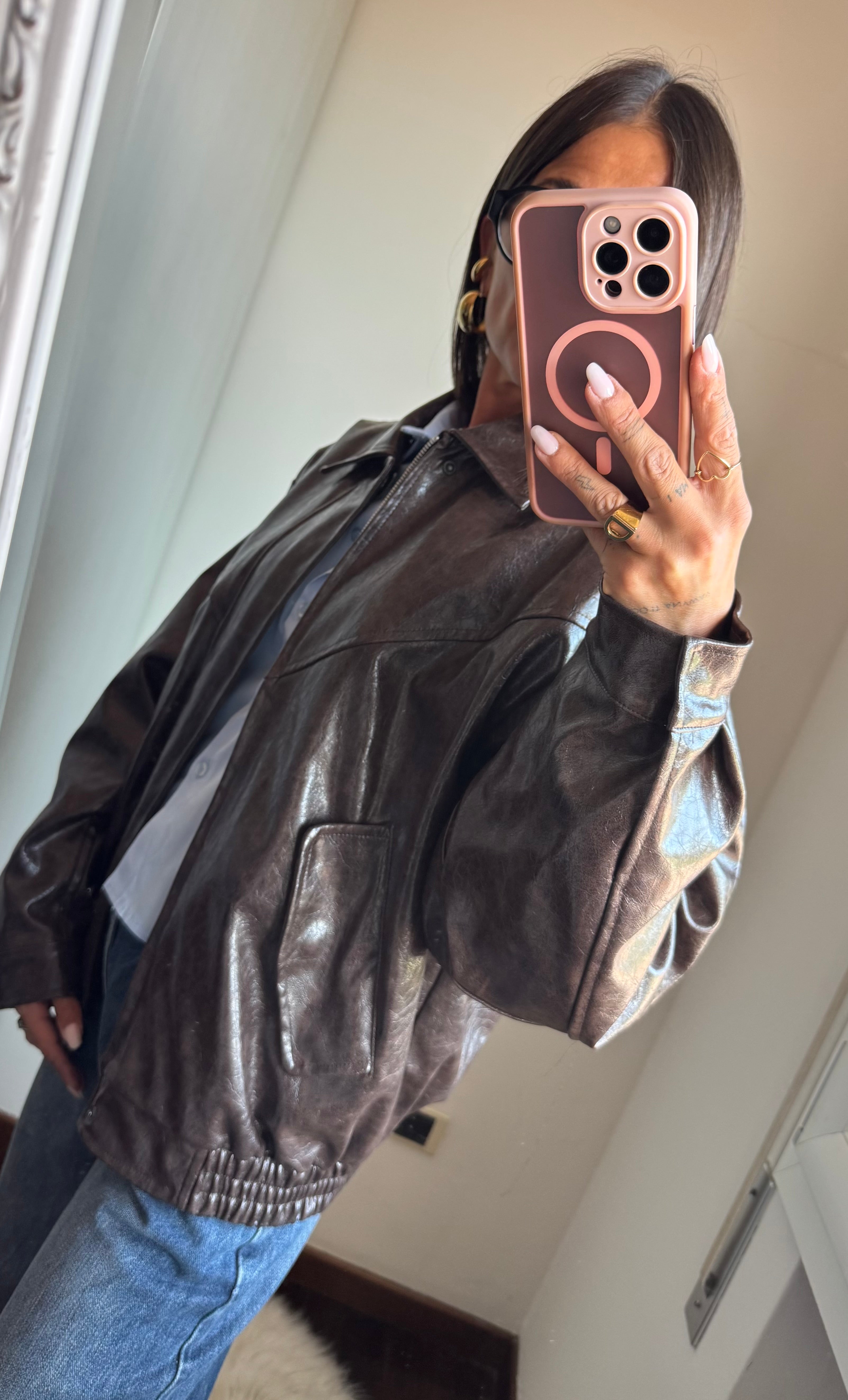 Bomber ecopelle Lumina