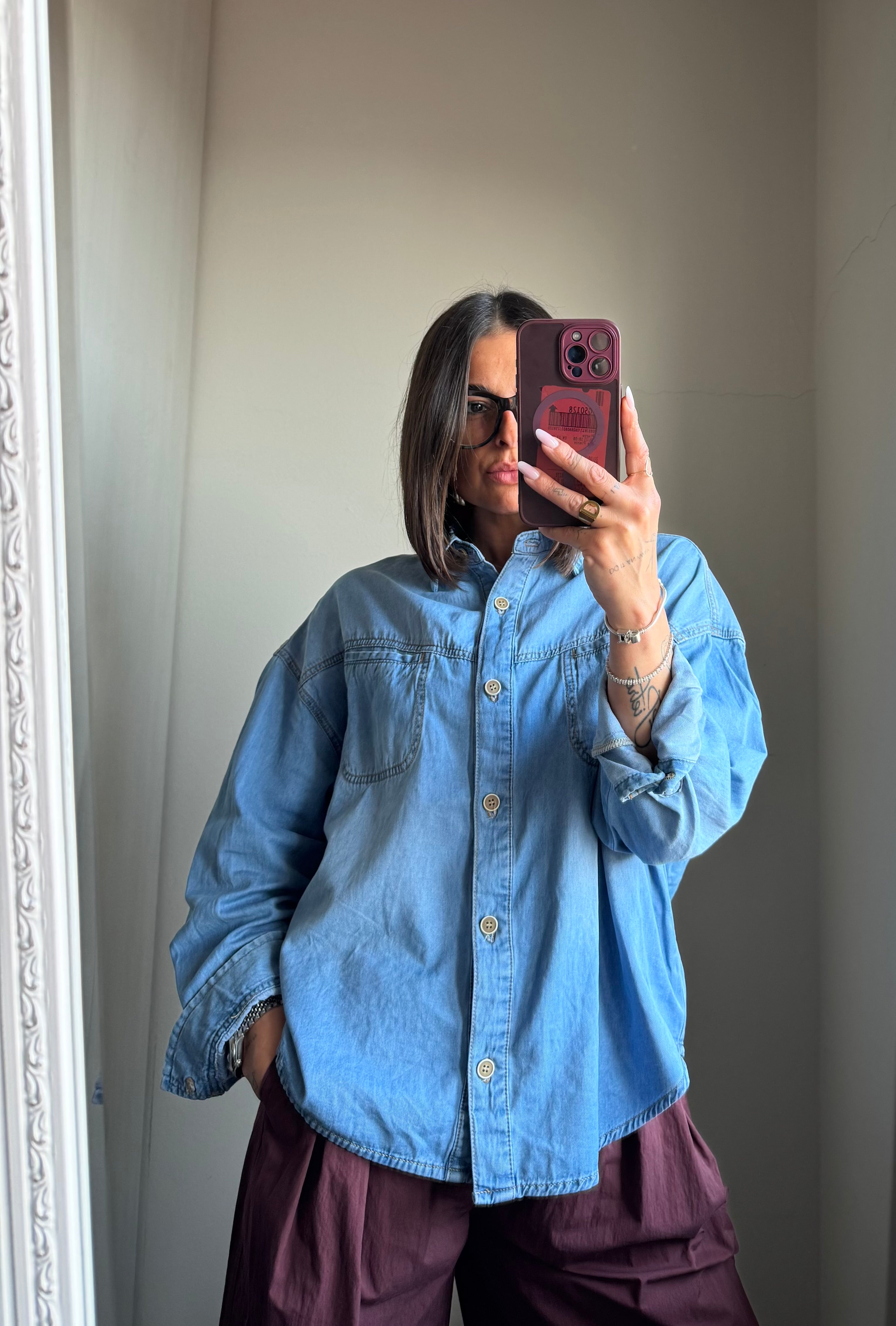 Camicia denim over