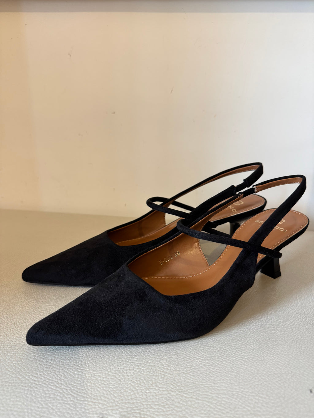 Slingback scamosciata