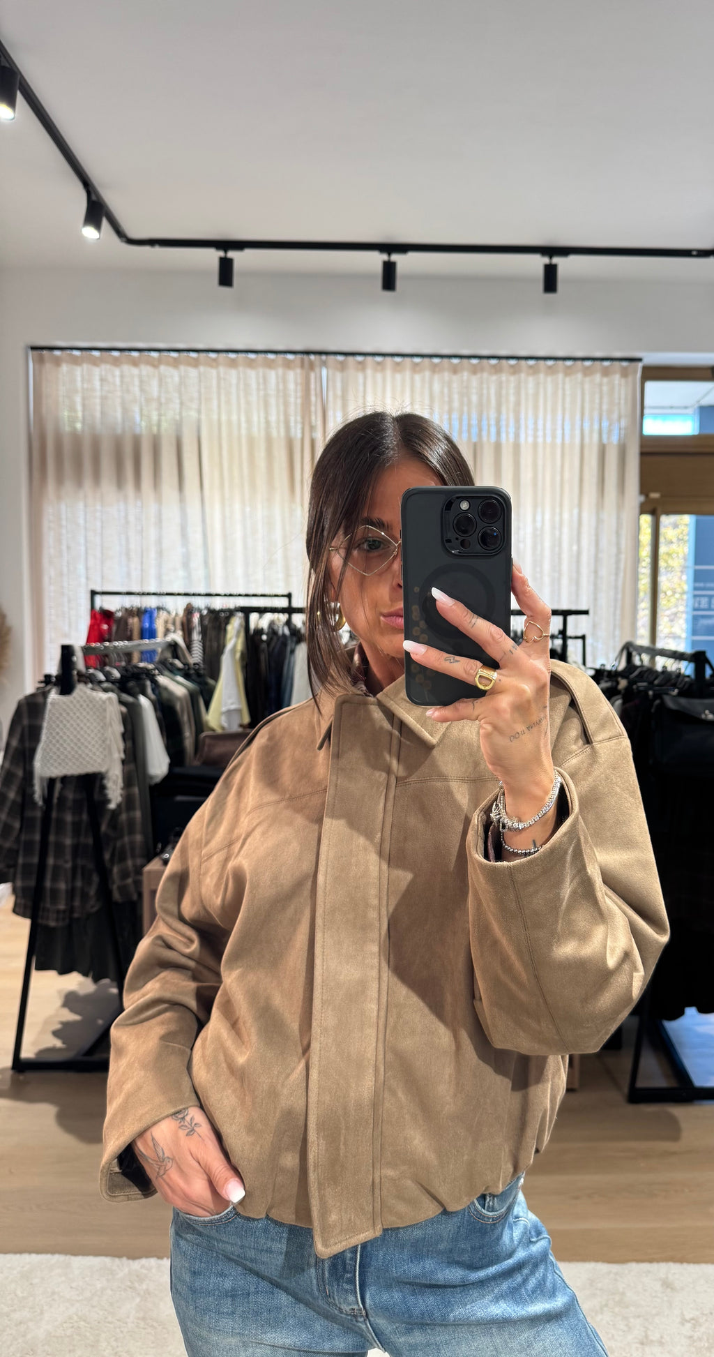Giacca bomber ecosuede