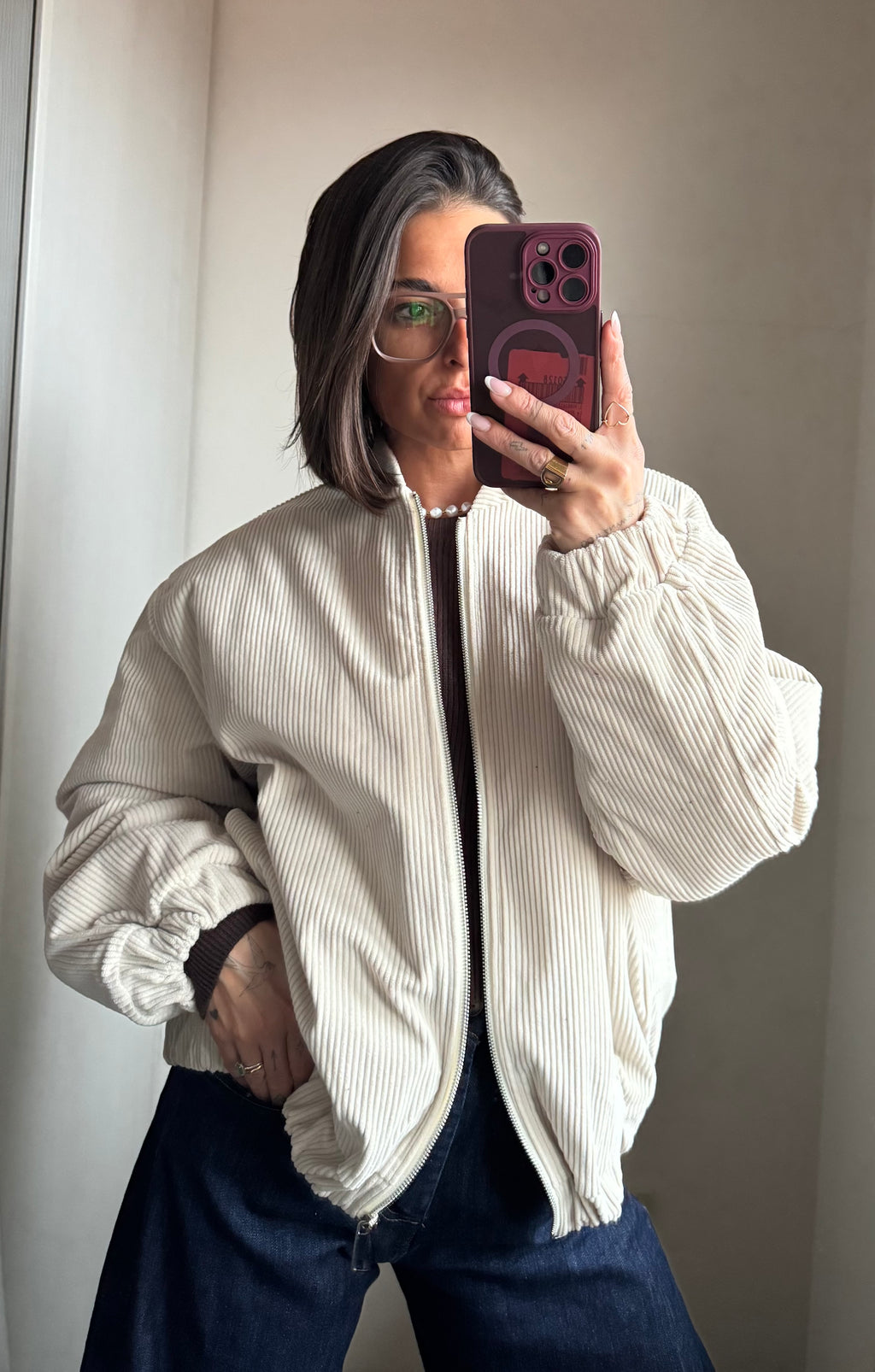 Bomber velluto Lumina