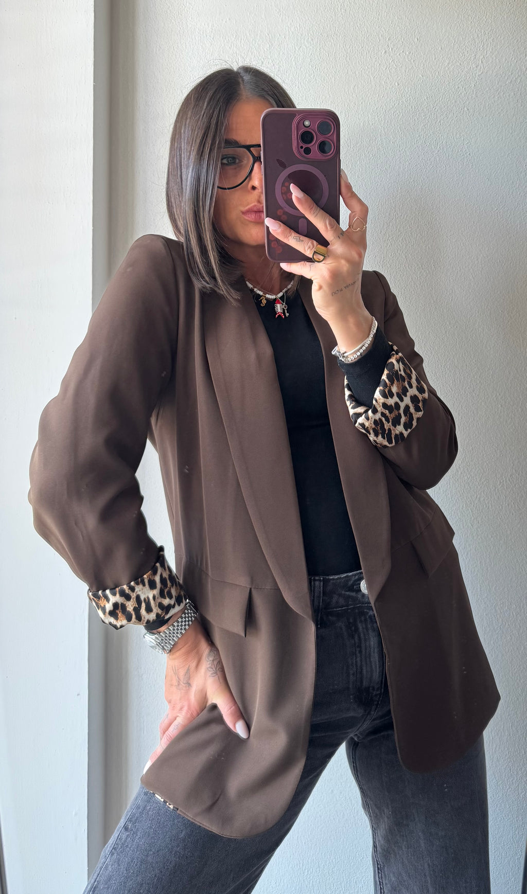 Blazer interno animalier