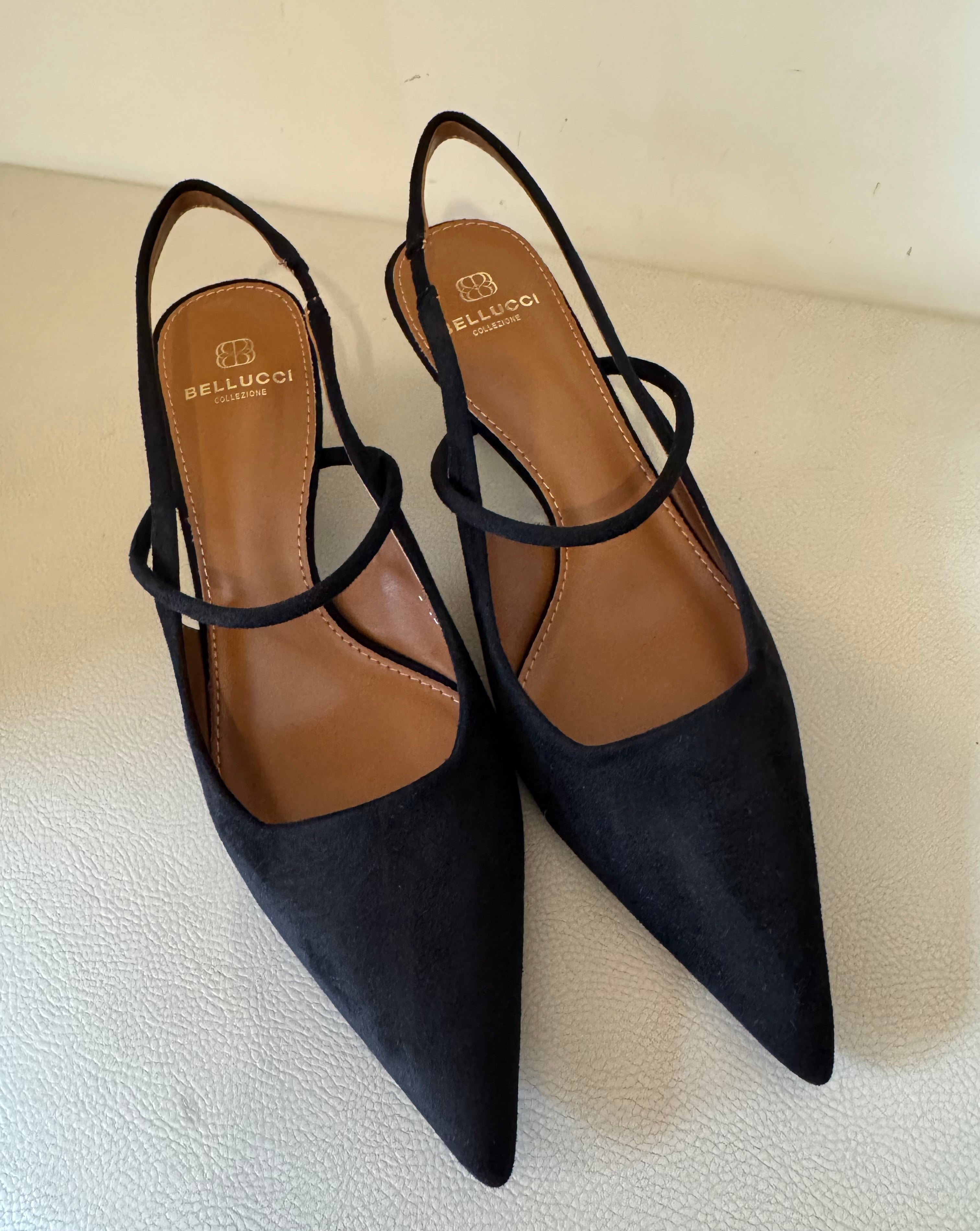 Slingback scamosciata