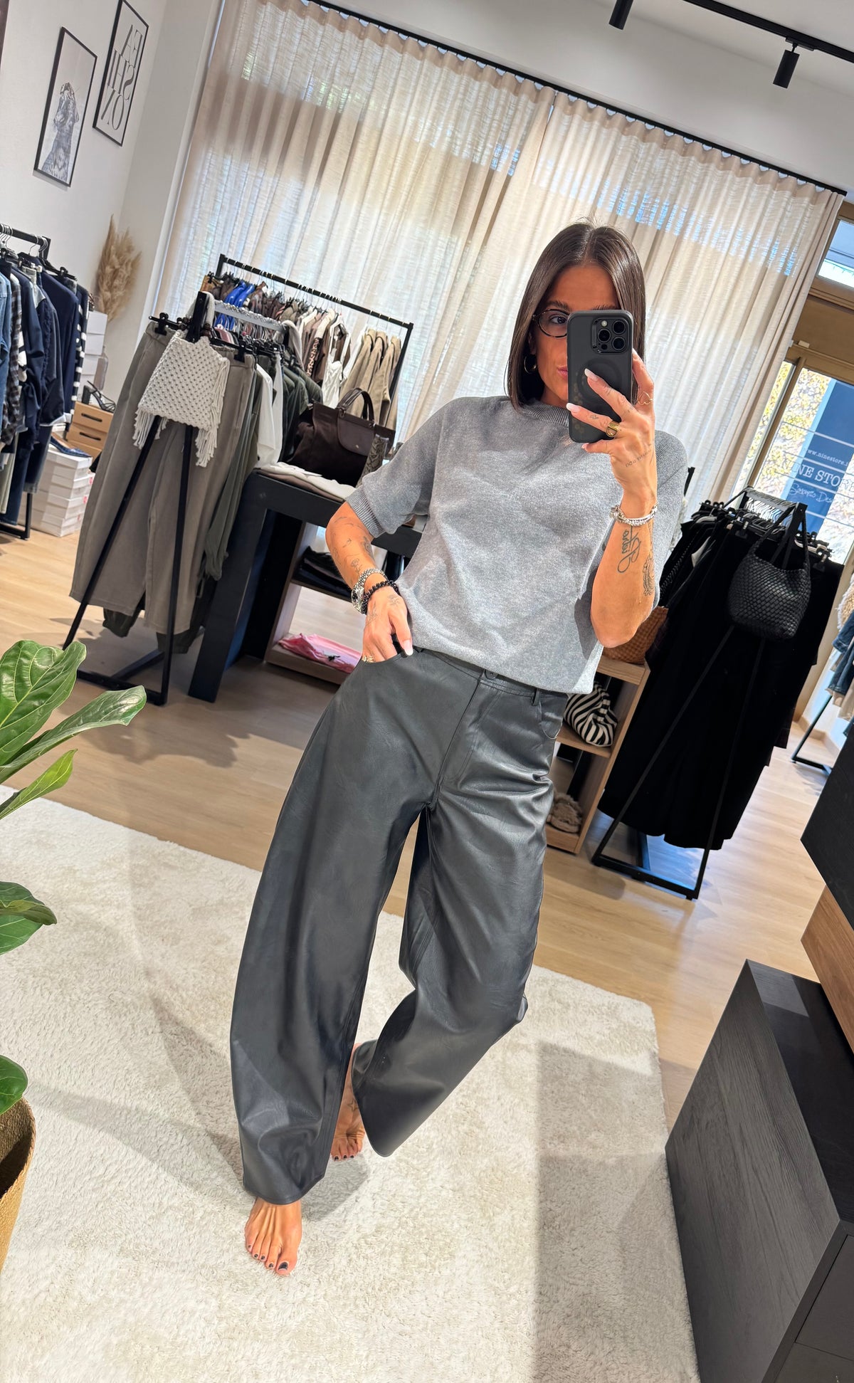 Pantalone ecopelle barrel YOU DECIDE