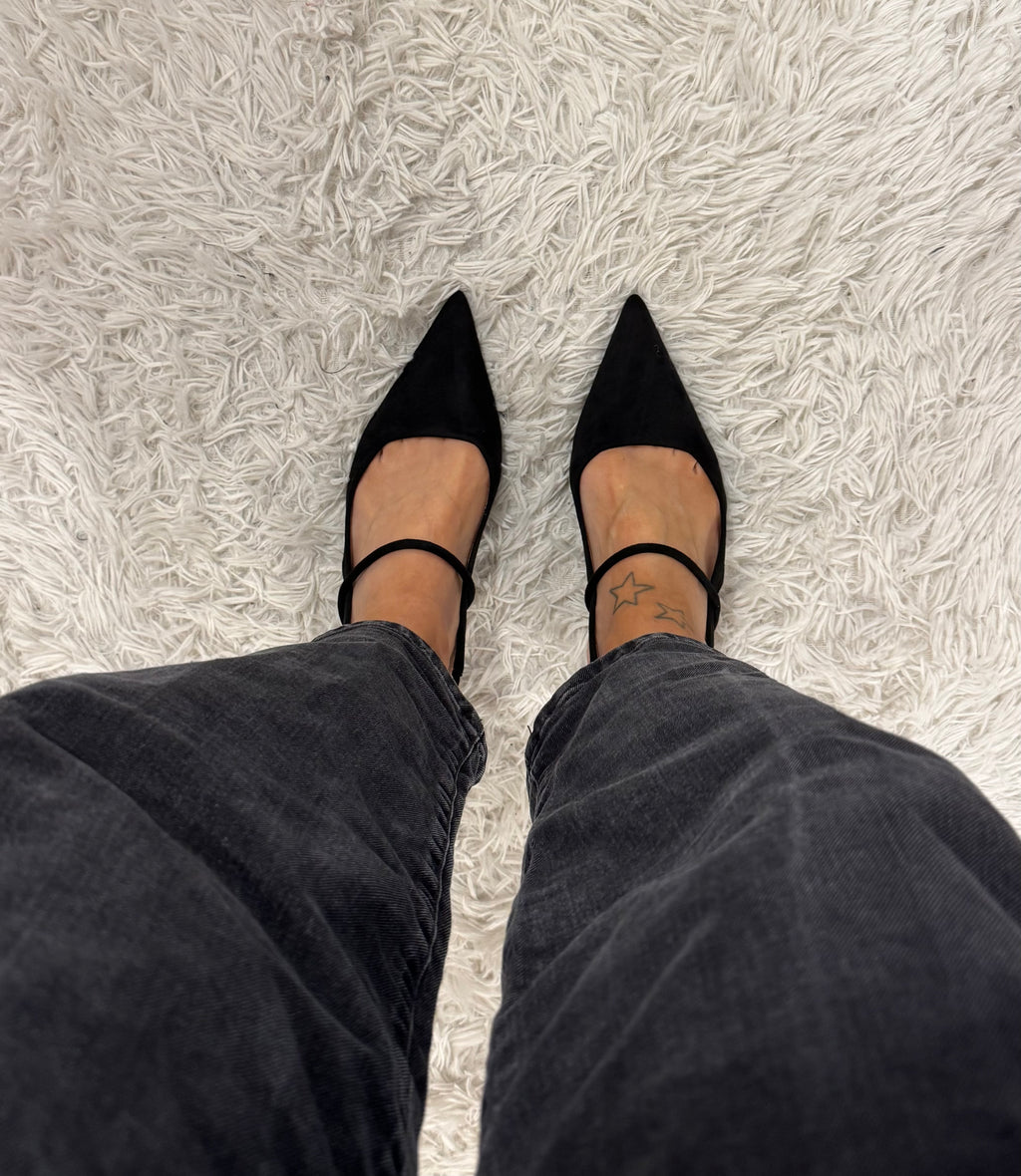 Slingback scamosciata