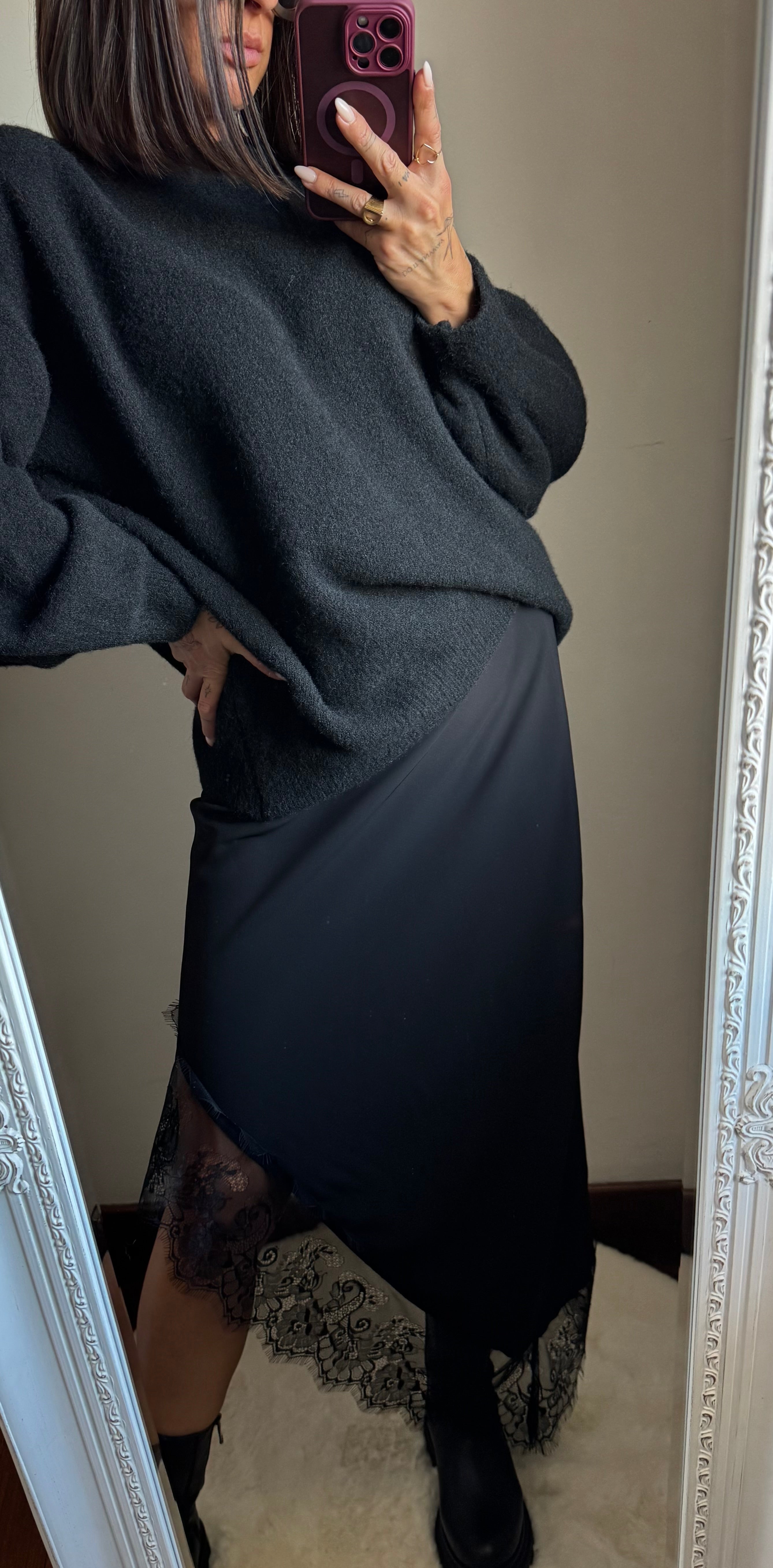 Gonna pizzo asimmetrica