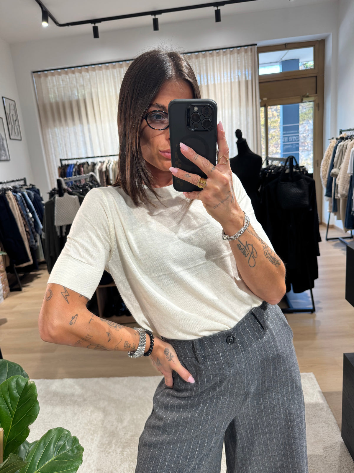 Maglia in filo mezza manica