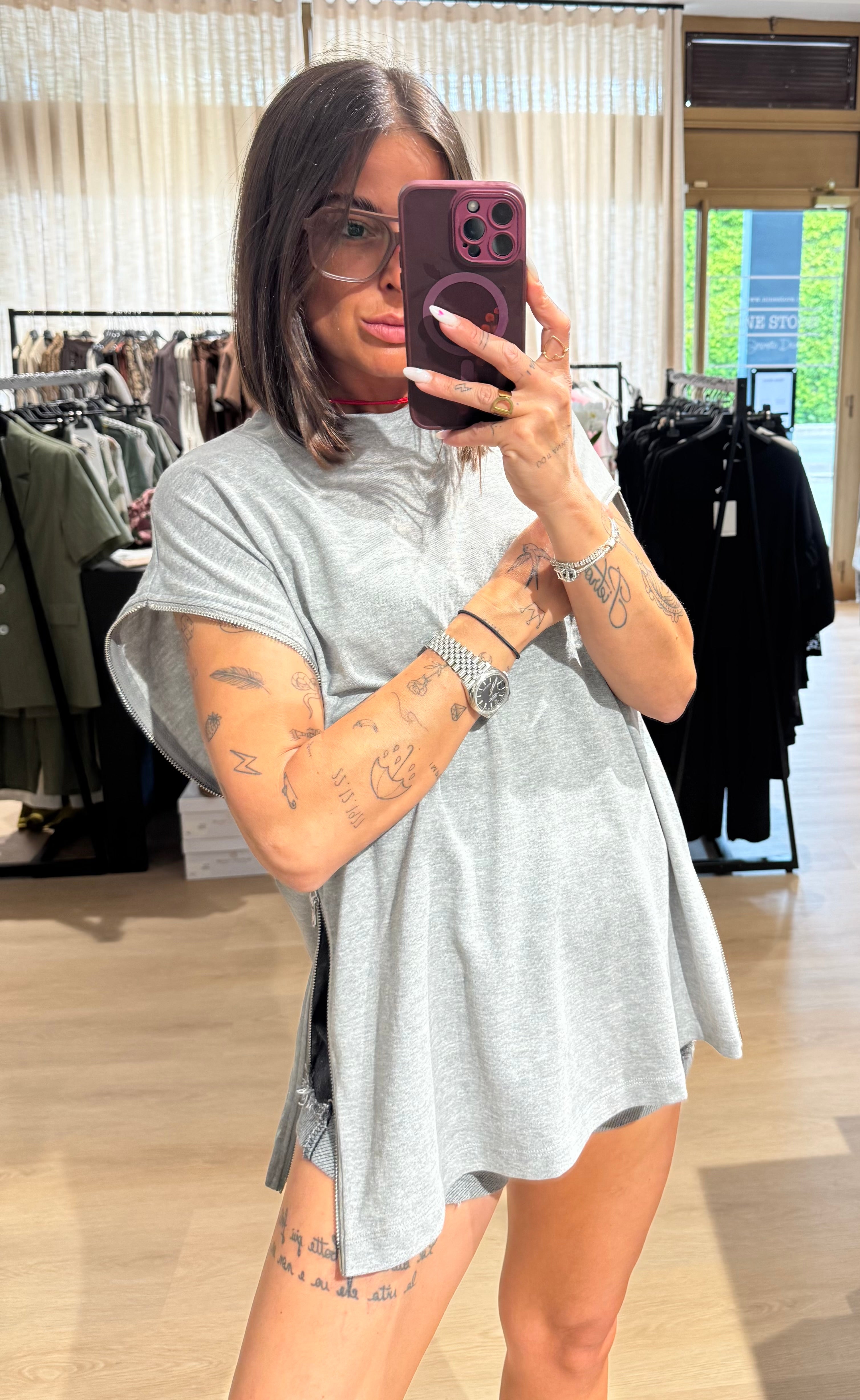 T-shirt zip Lumina