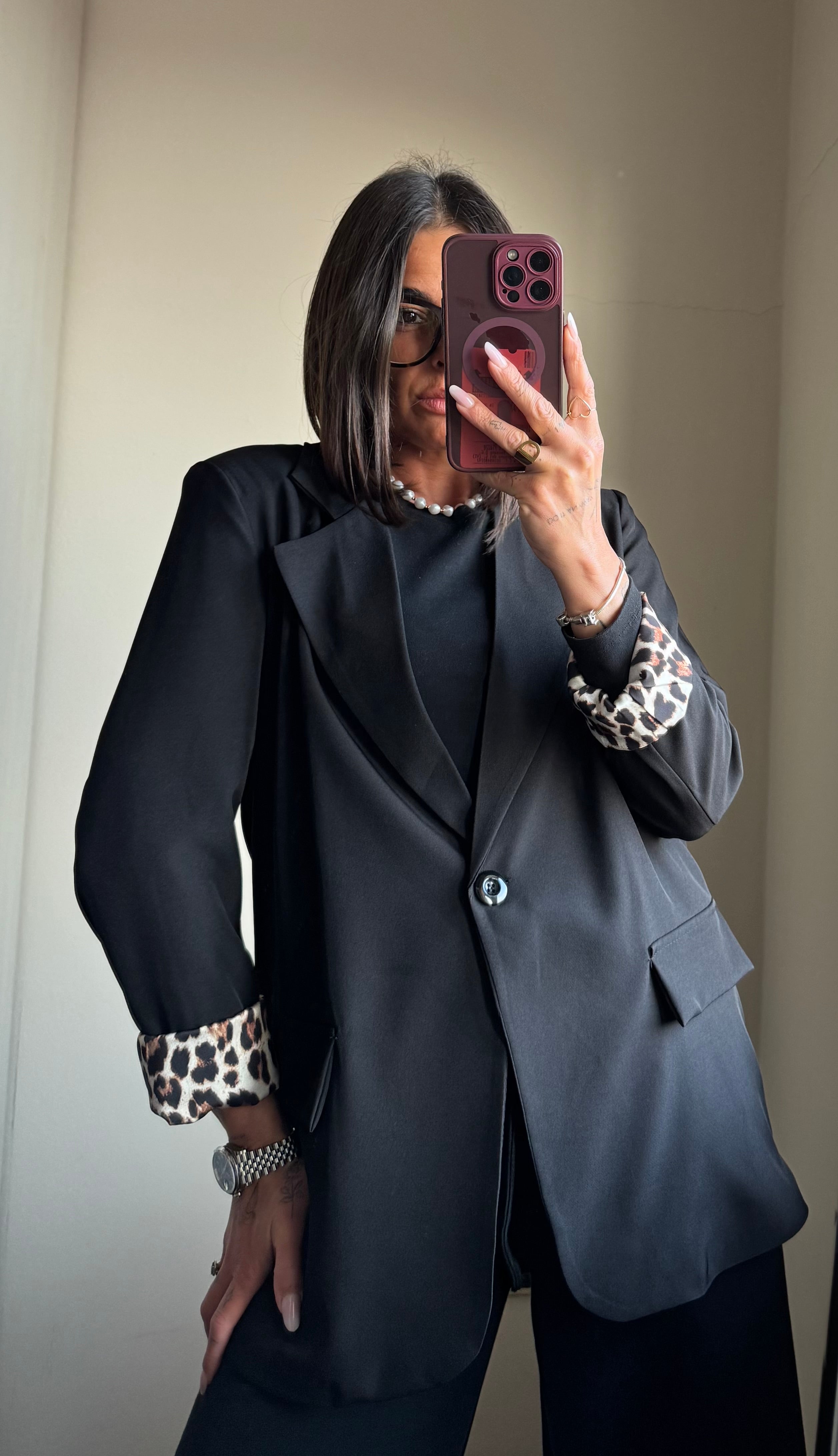 Blazer interno macula con bottone