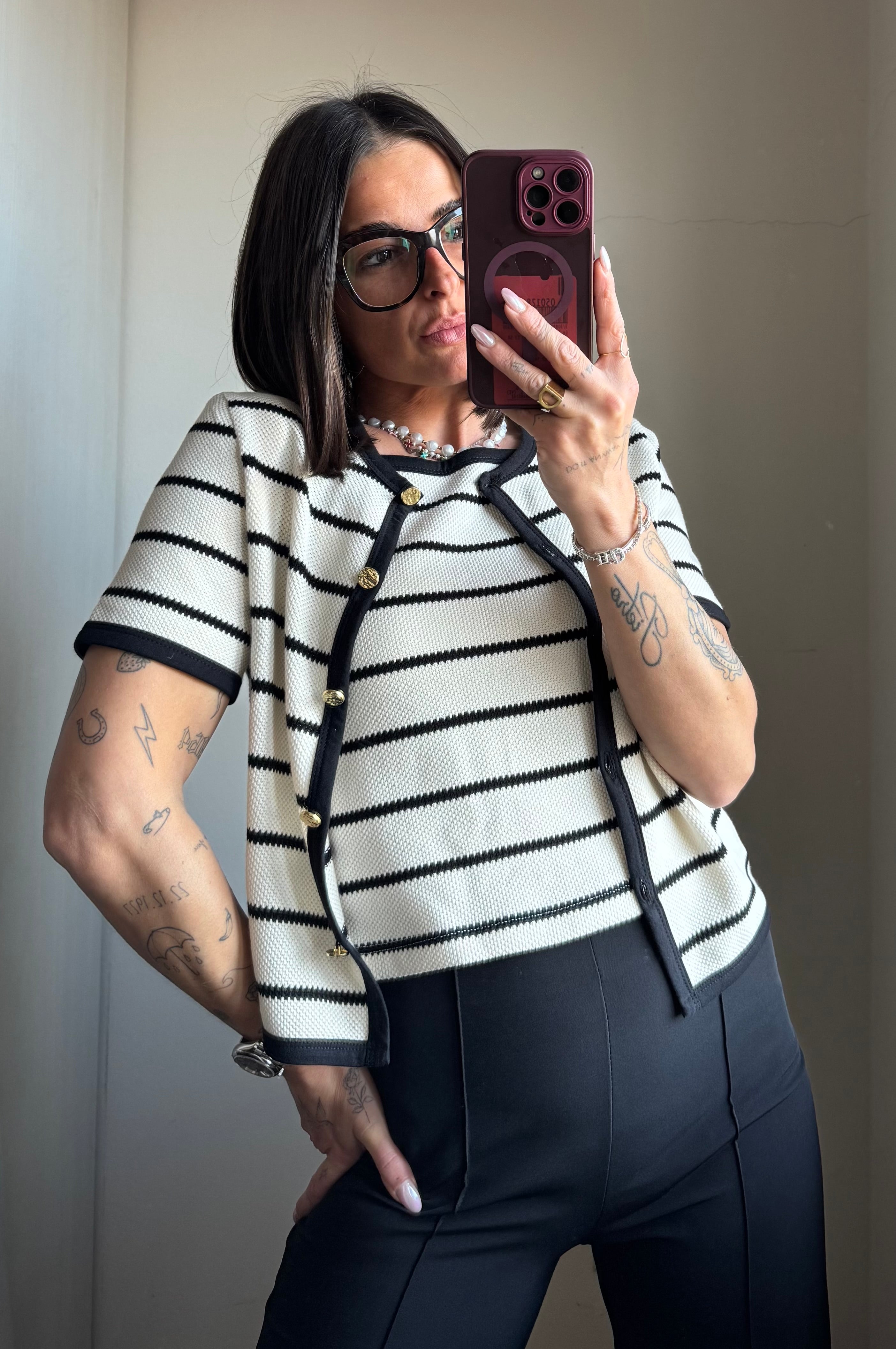 Set cardigan e canotta