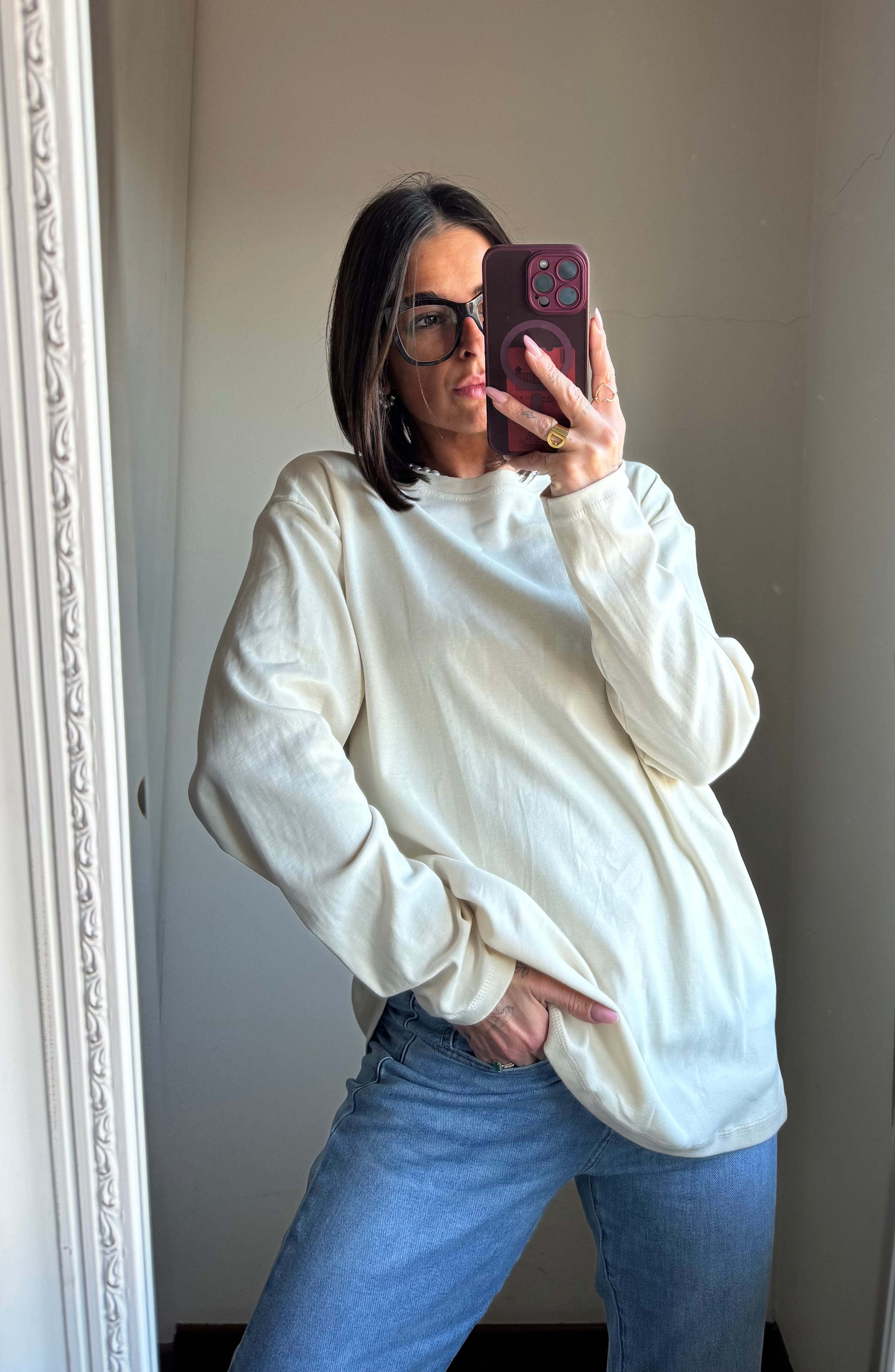 Maglia over manica lunga