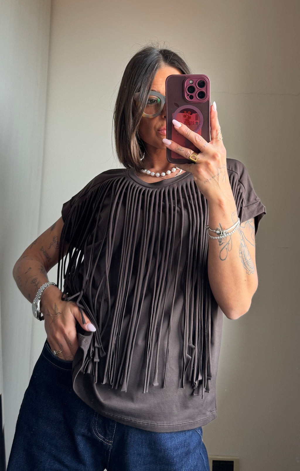 T-shirt frange
