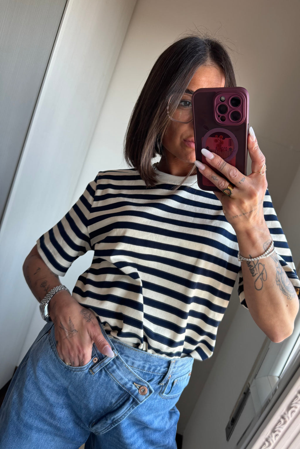 T-shirt Lumina righe