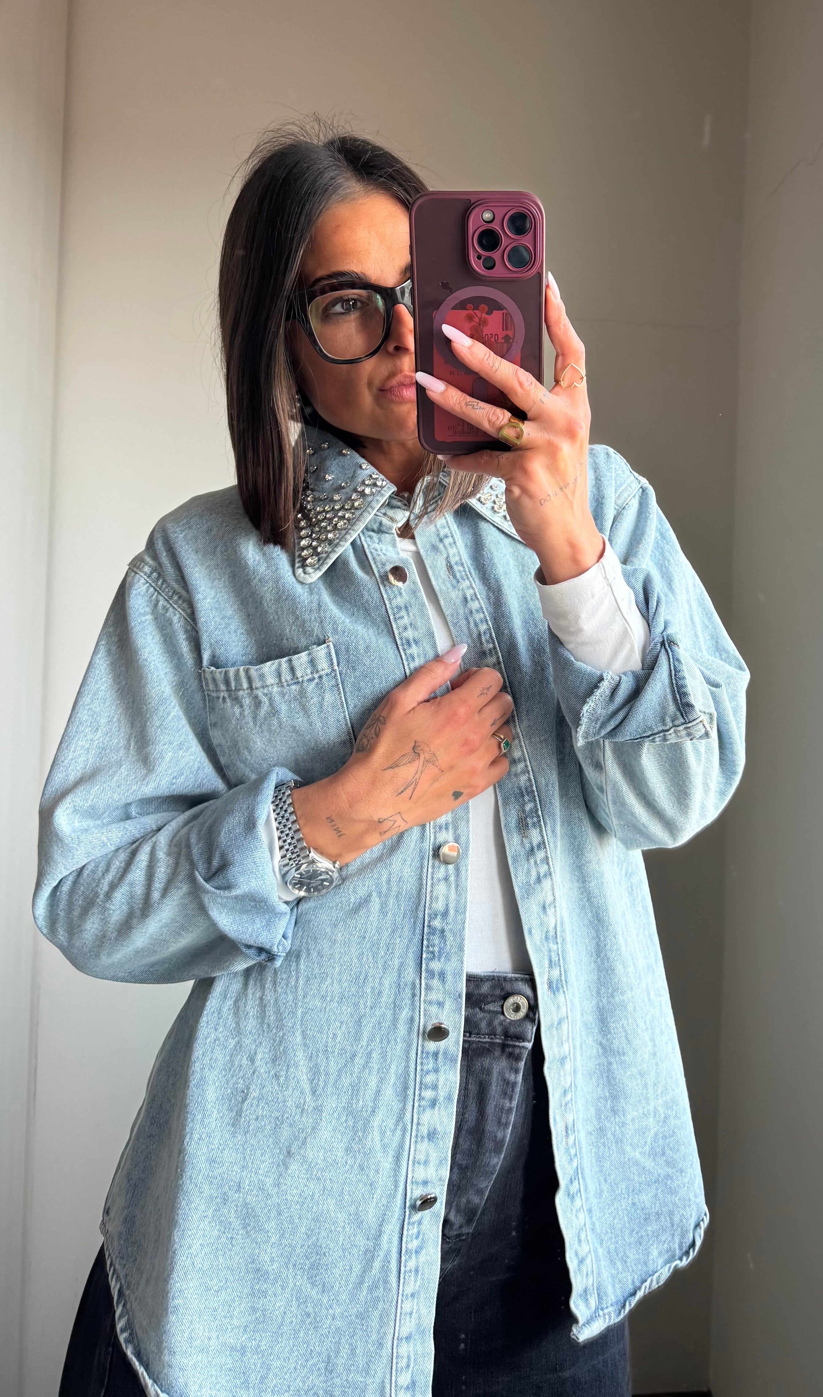 Giacca a camicia bijoux