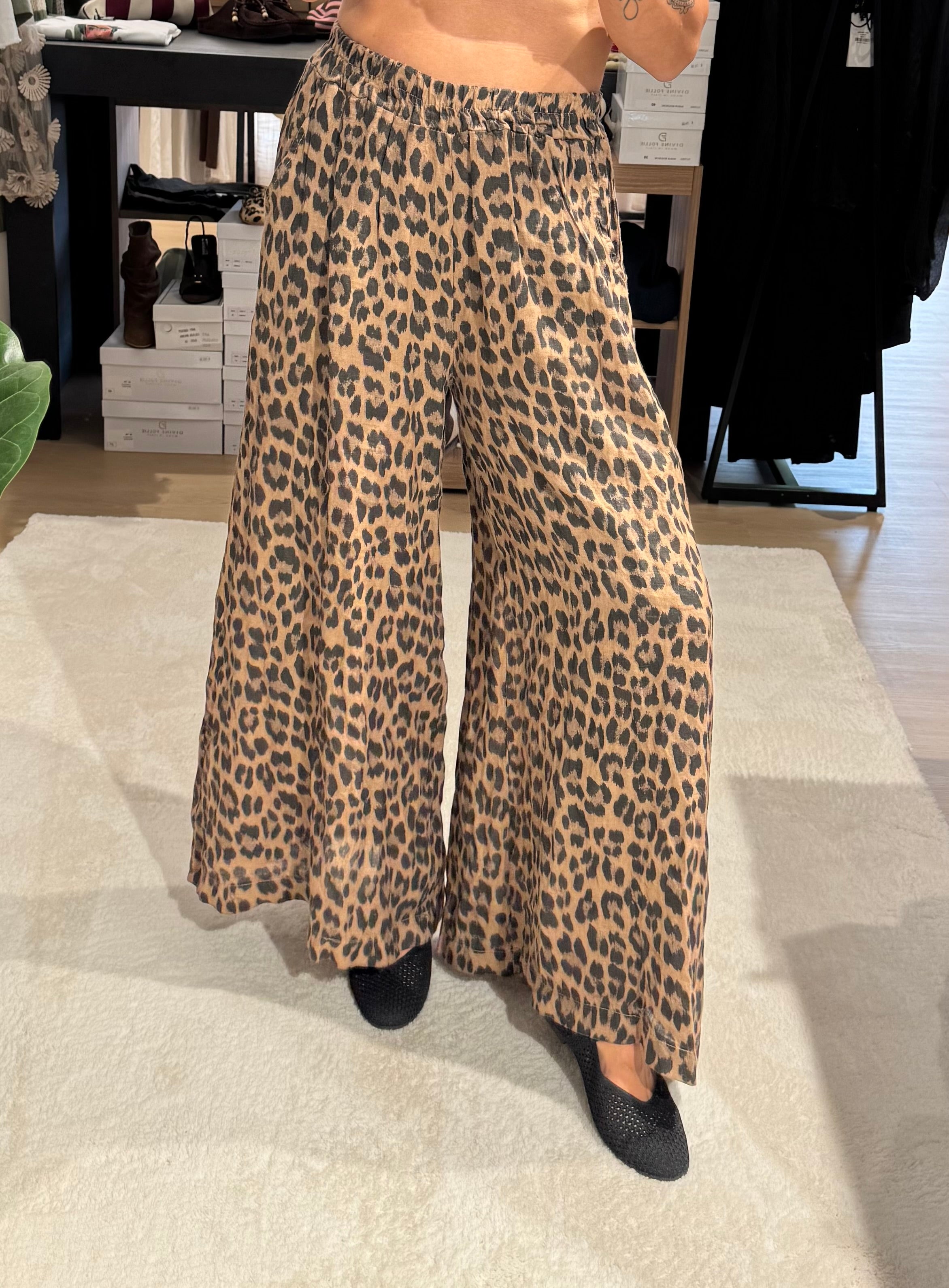 Pantalone macula in lino