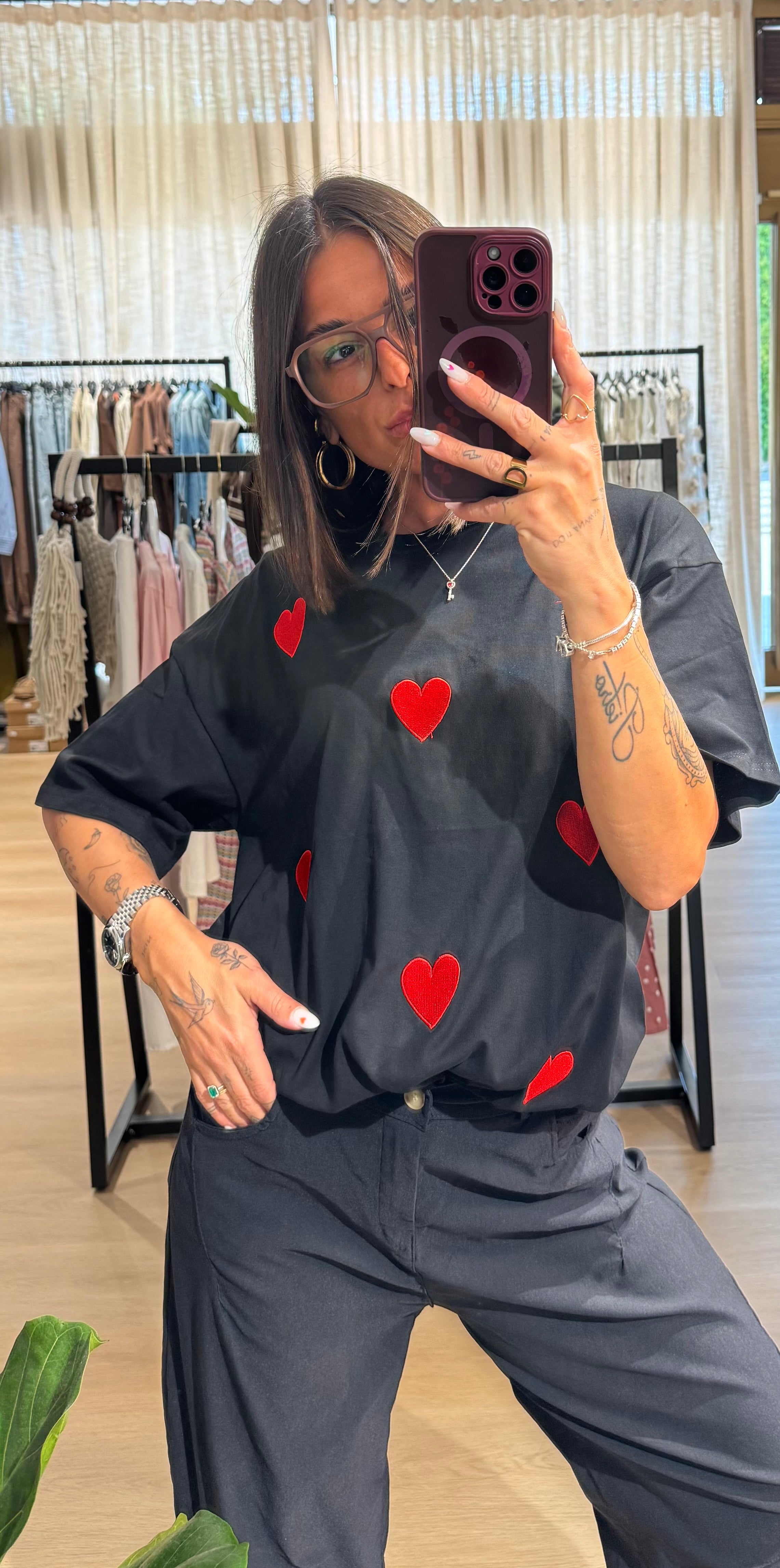 T-shirt cuoricini