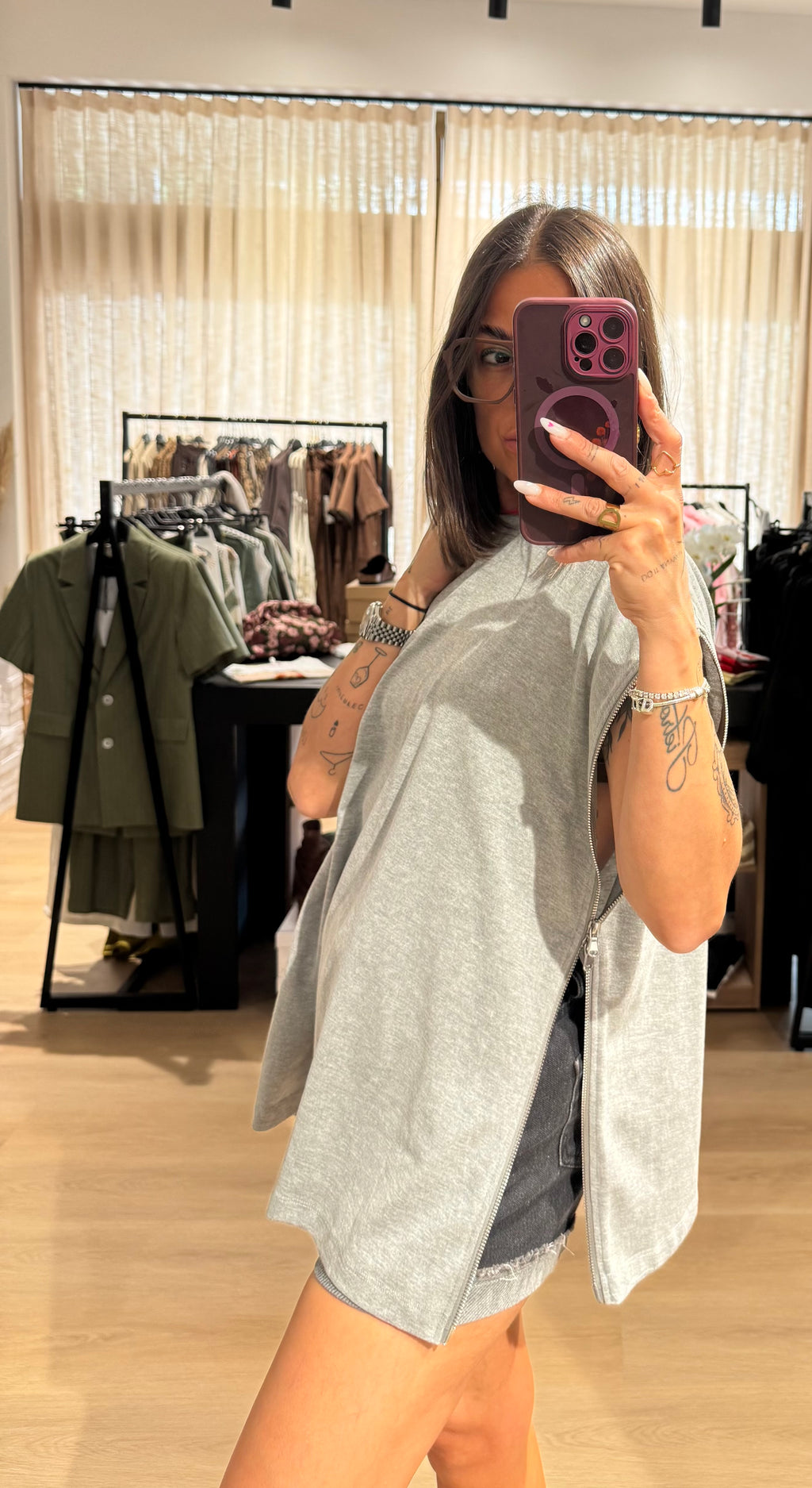 T-shirt zip Lumina