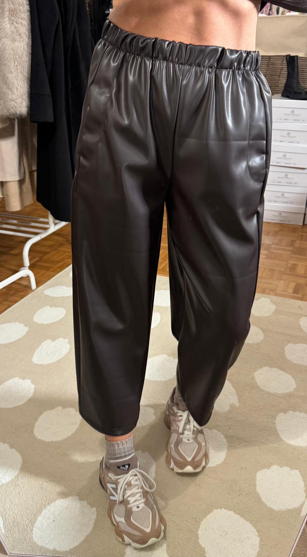 Pantalone ovetto ecopelle