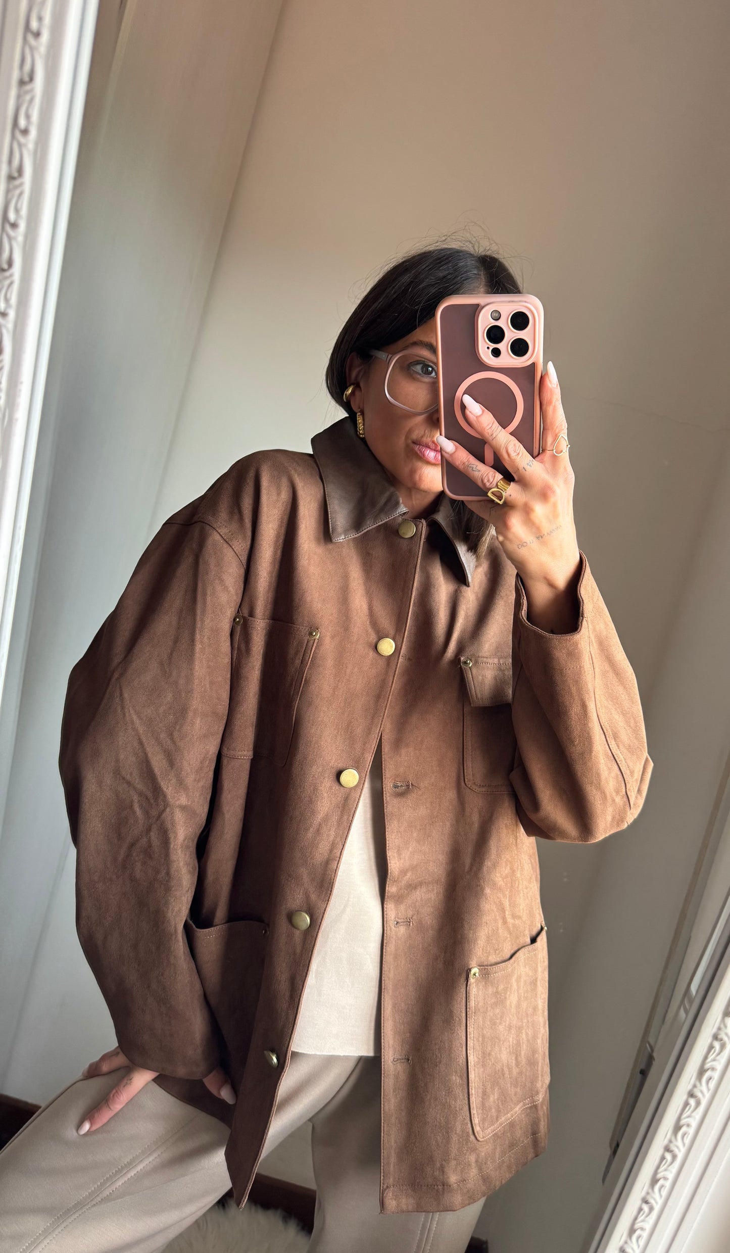 Giacca in suede