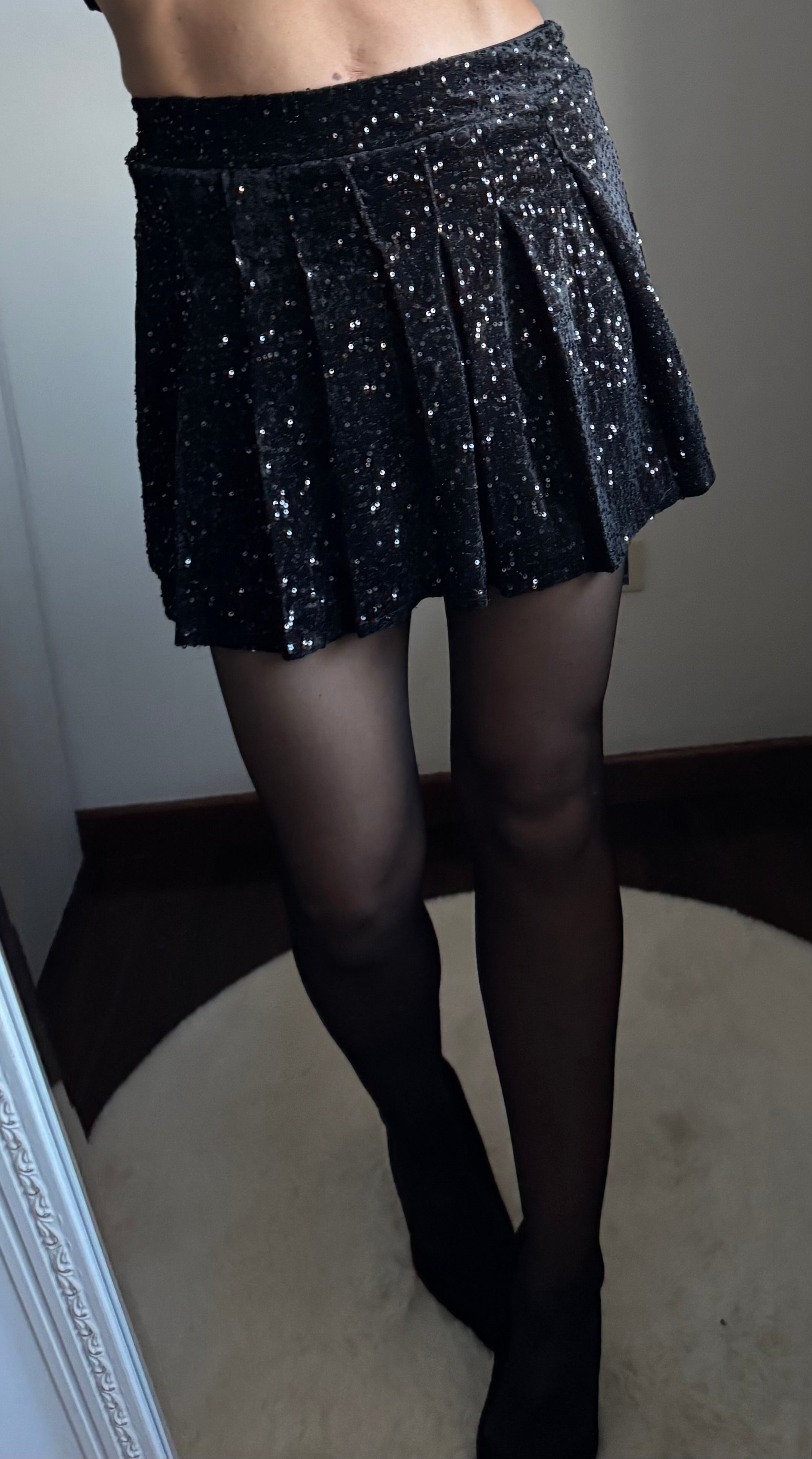 Gonna balze con paillettes