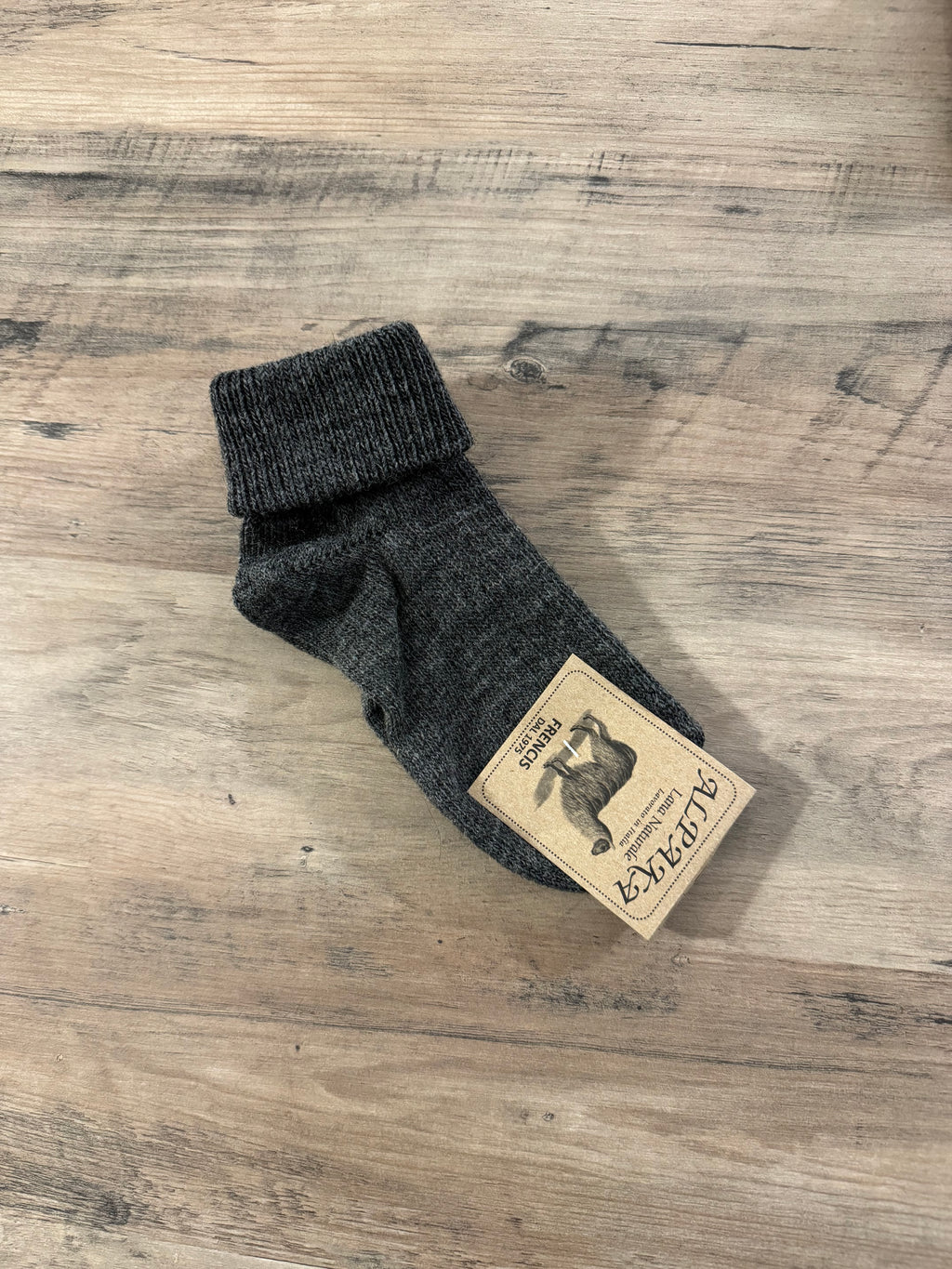 Calzino alpaka con risvolto