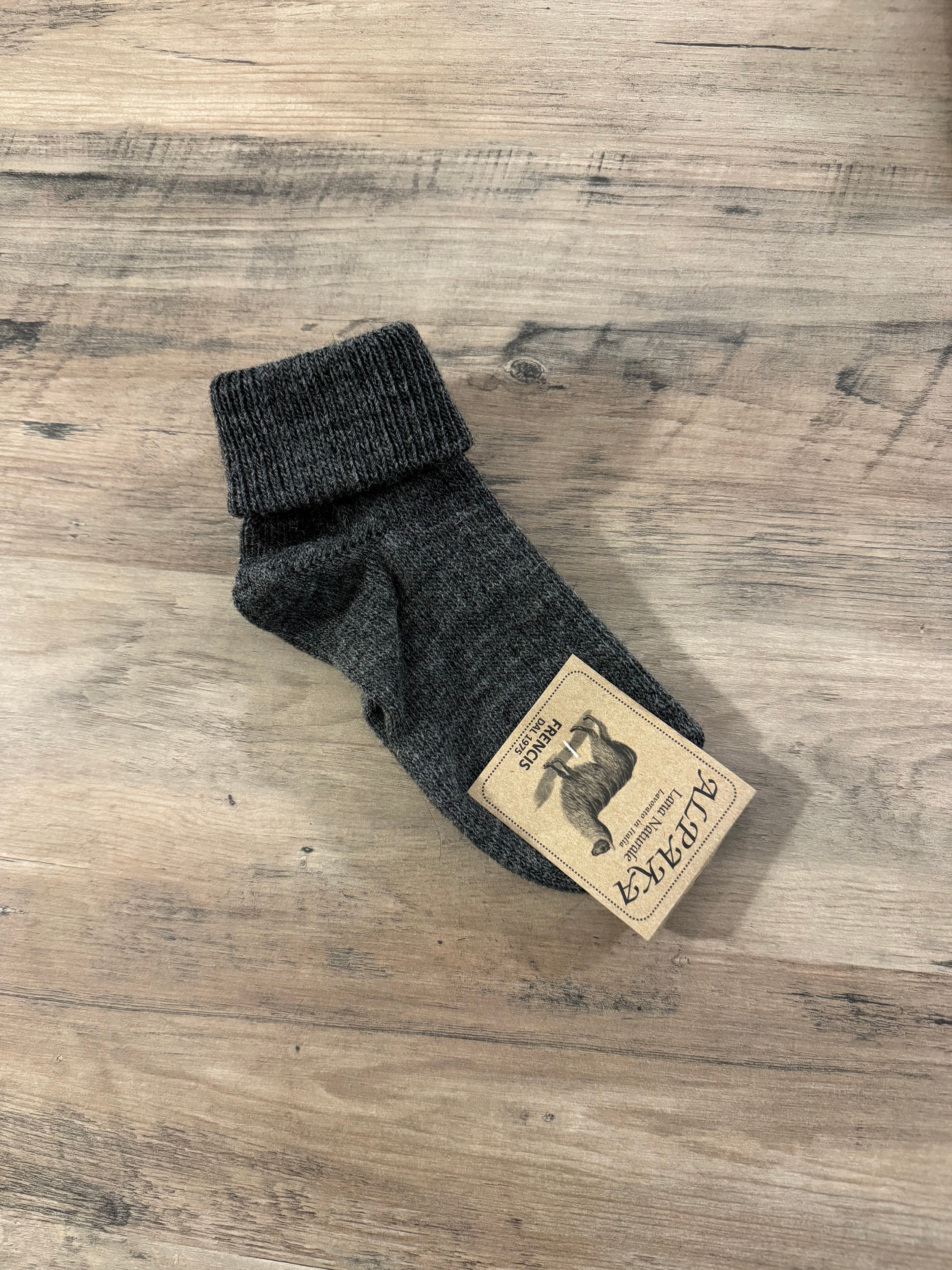 Calzino alpaka con risvolto