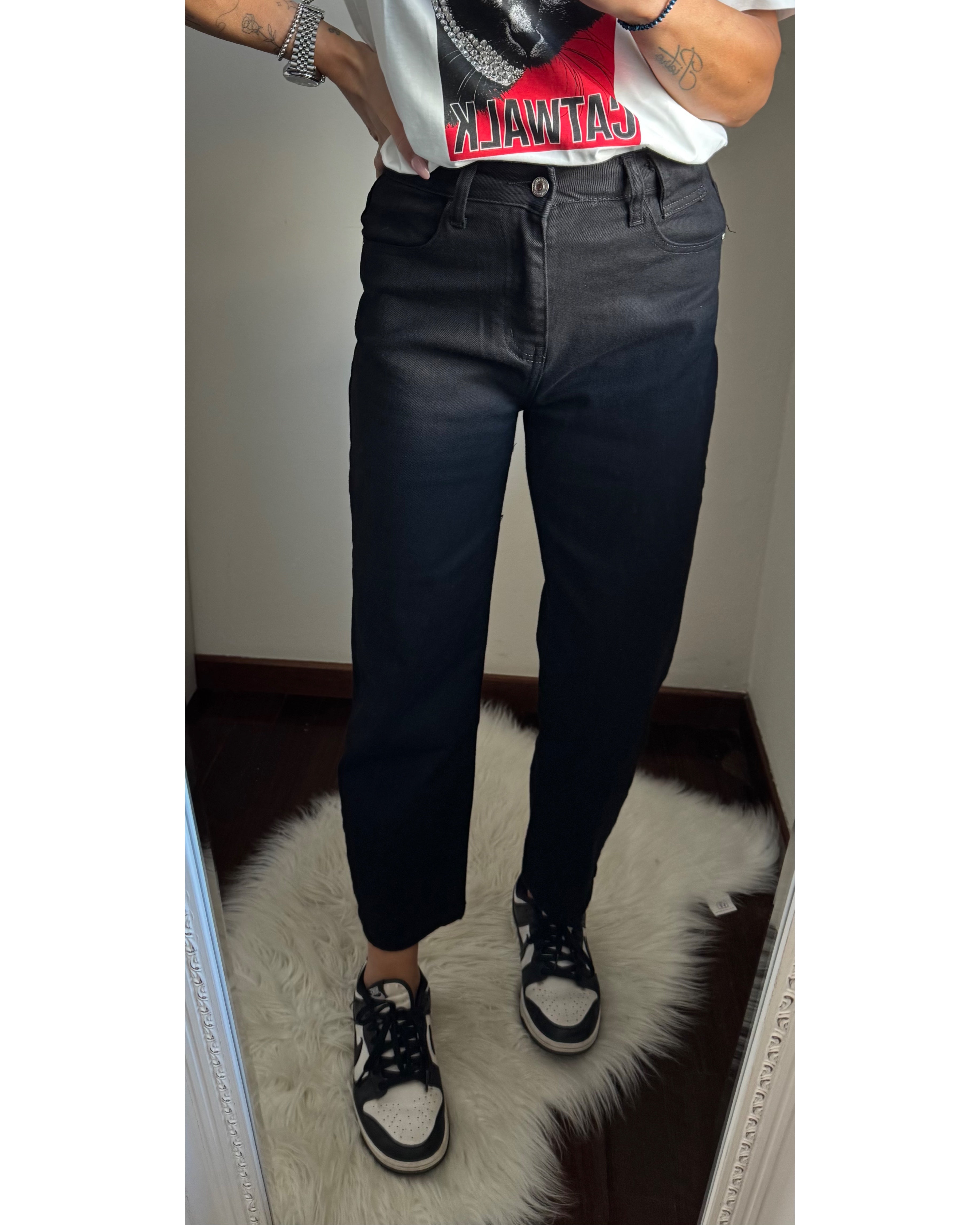 Jeans MOM nero
