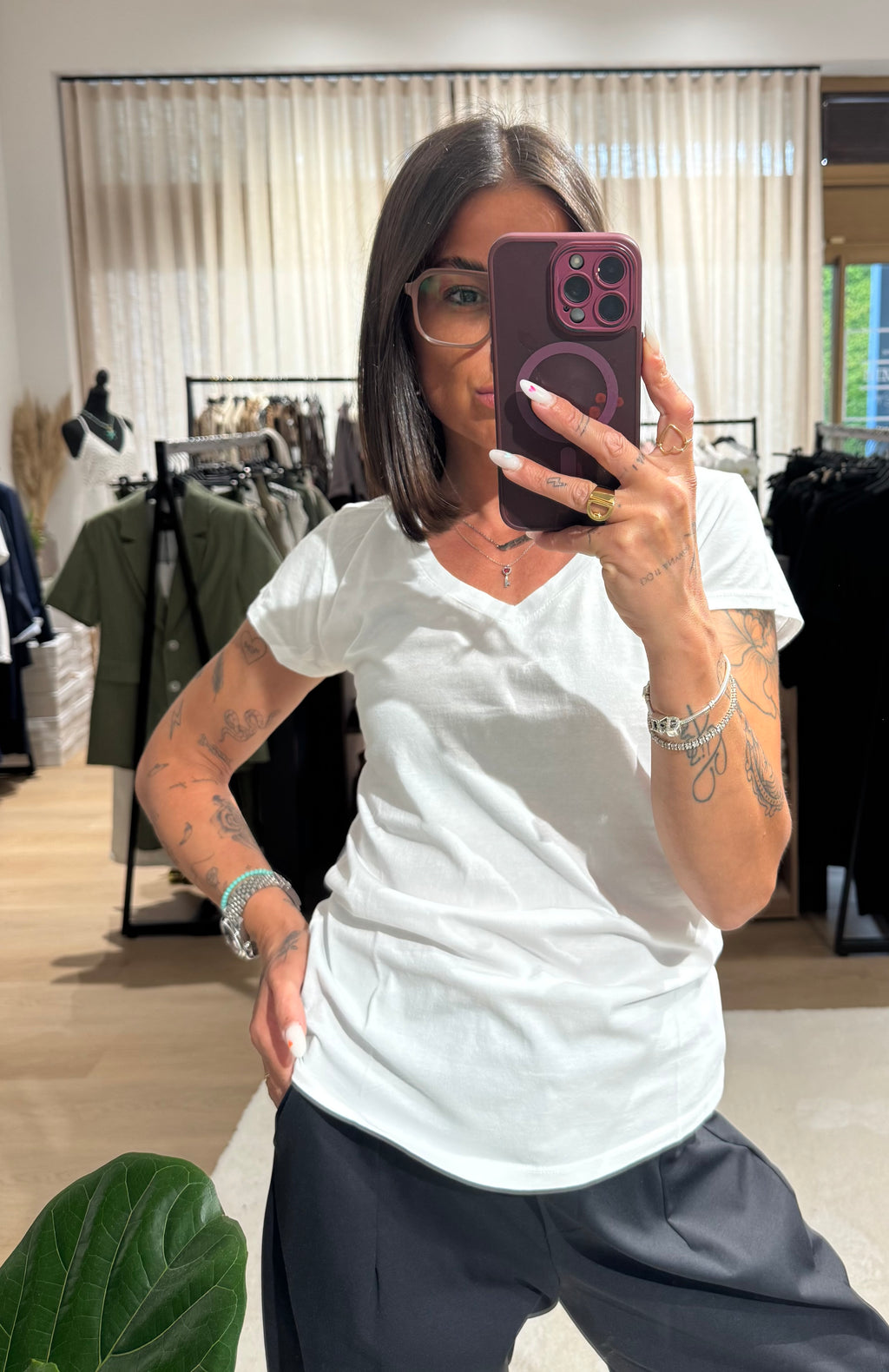 T-shirt scollo a V Altamira SLIM